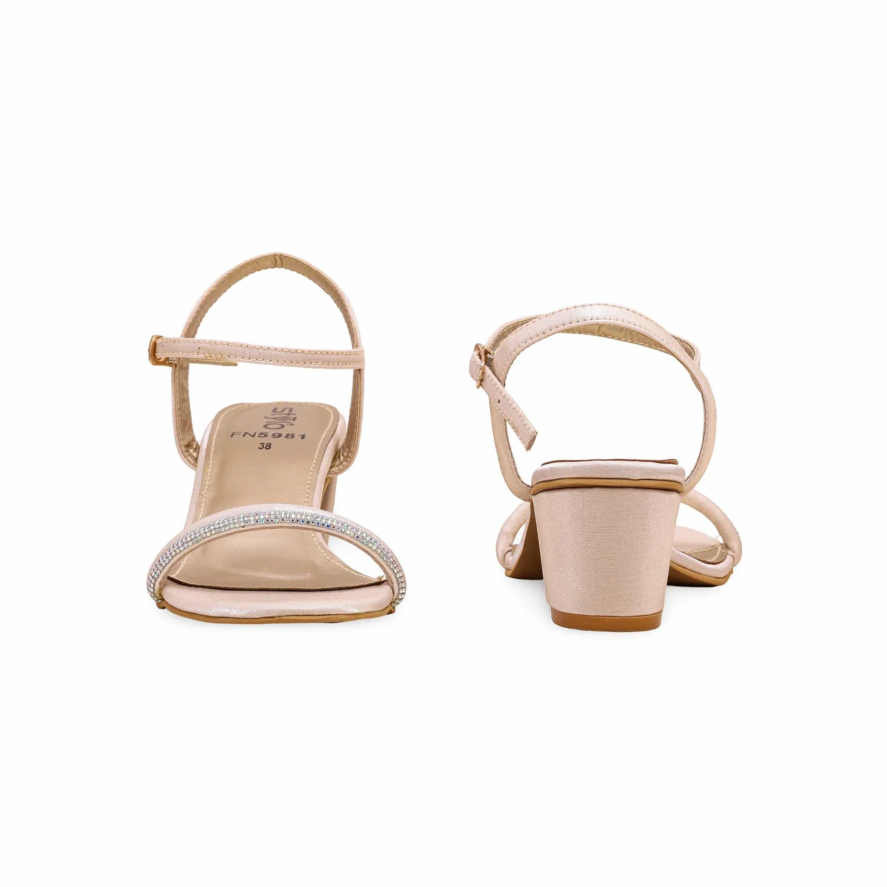 Golden Fancy Sandal FN5981 - Image 3