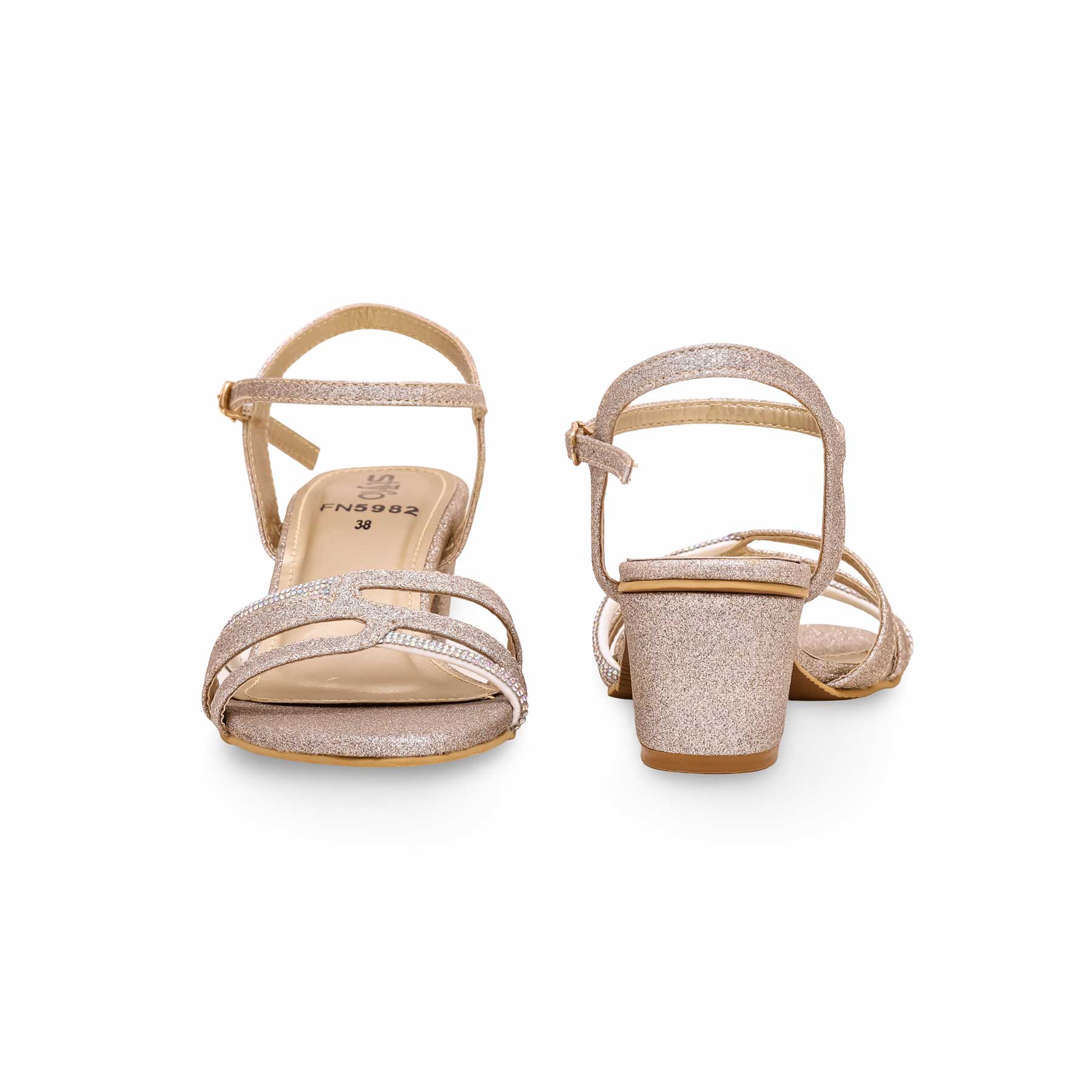 Golden Fancy Sandal FN5982 - Image 3