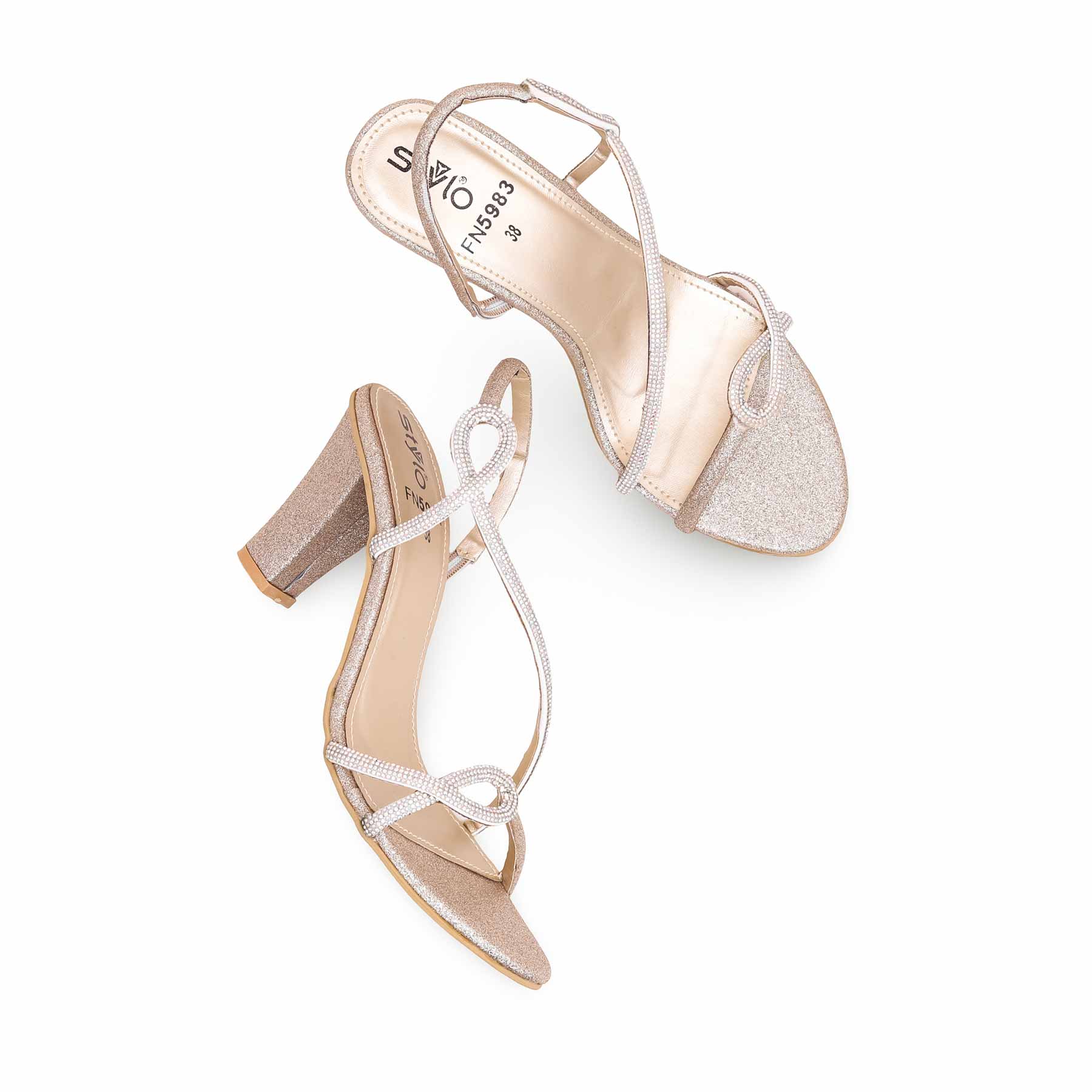Golden Fancy Sandal FN5983 - Image 4