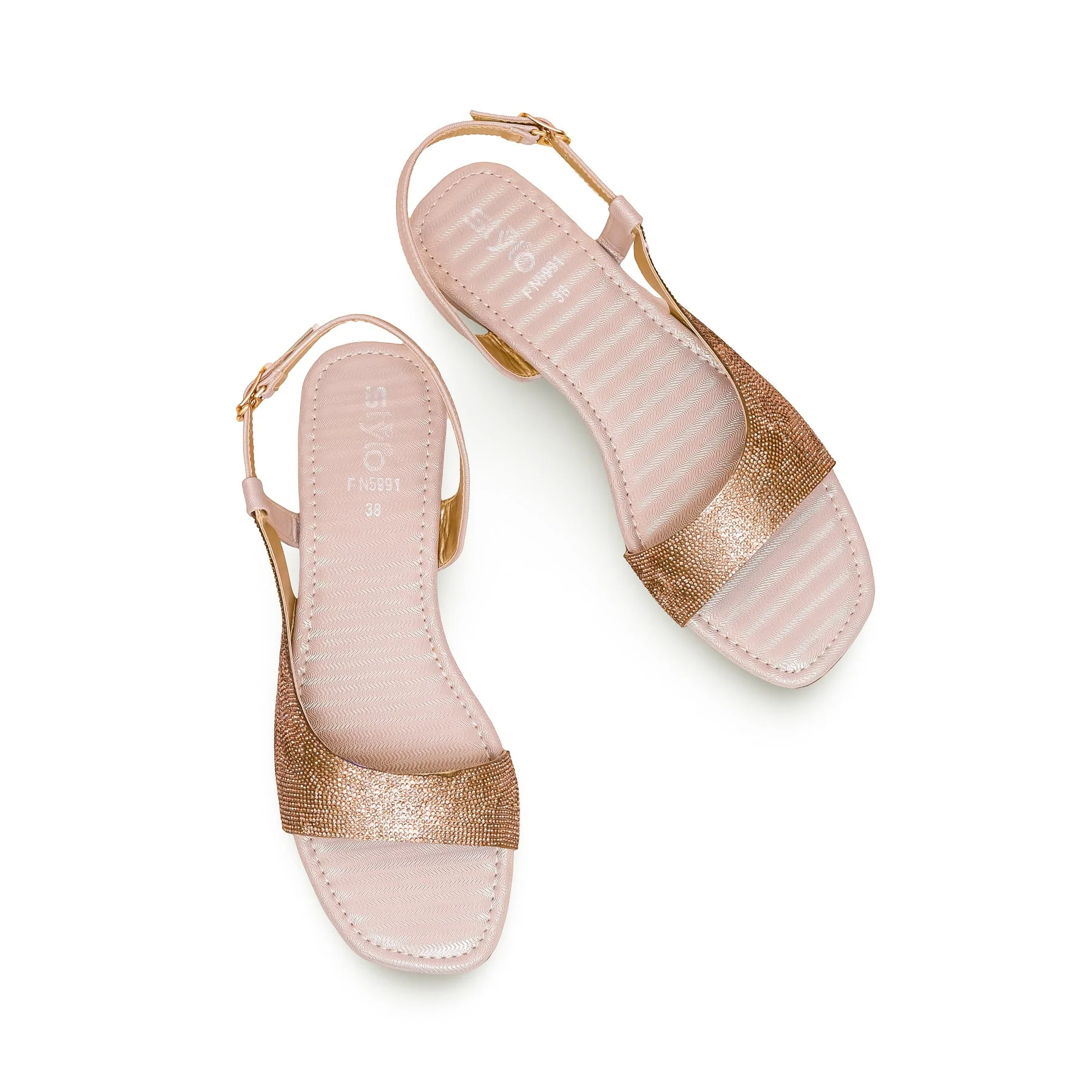 Golden Fancy Sandal FN5991 - Image 4