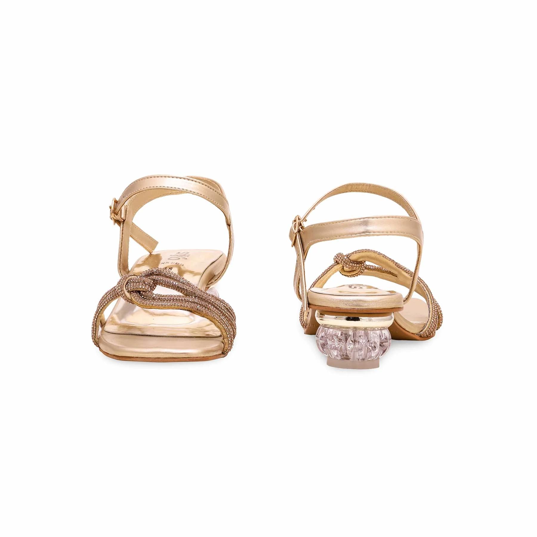 Golden Fancy Sandal FN5999 - Image 3