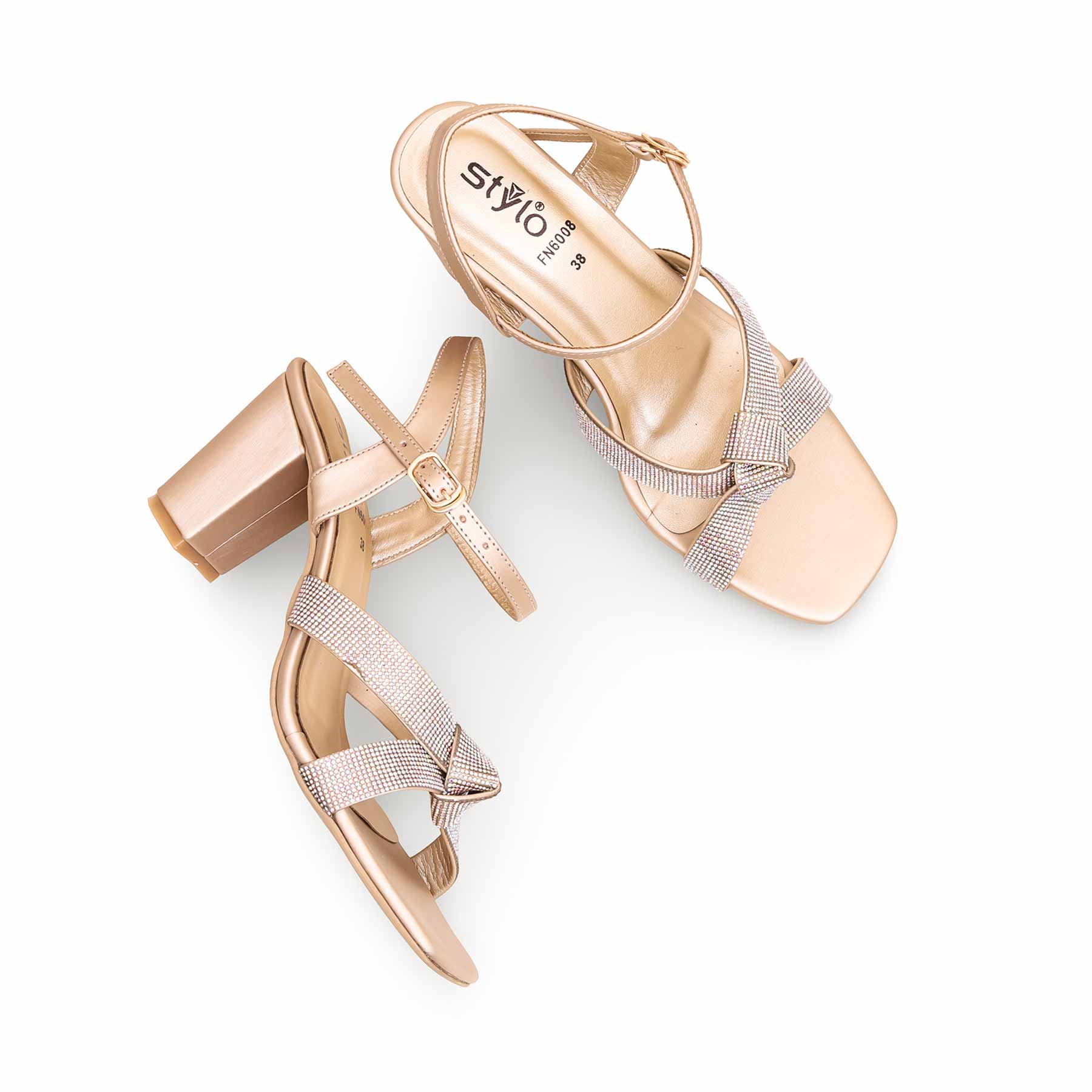Golden Fancy Sandal FN6008 - Image 5