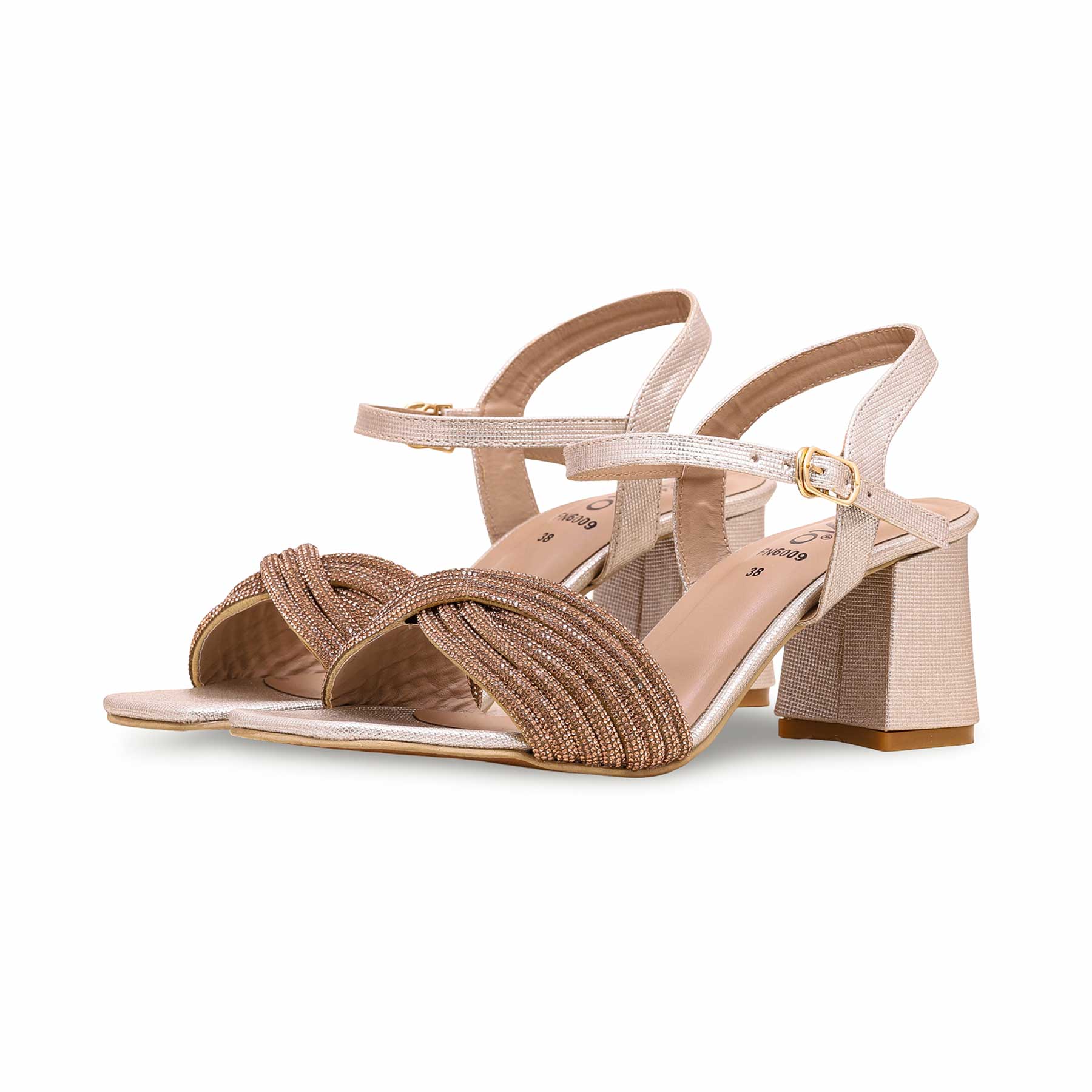 Golden Fancy Sandal FN6009 - Image 3
