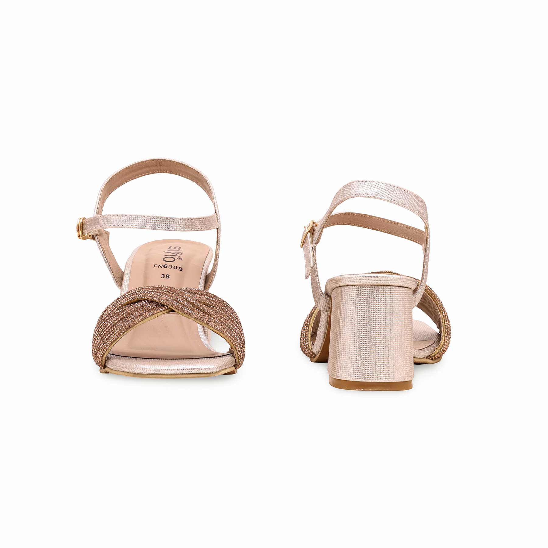 Golden Fancy Sandal FN6009 - Image 4
