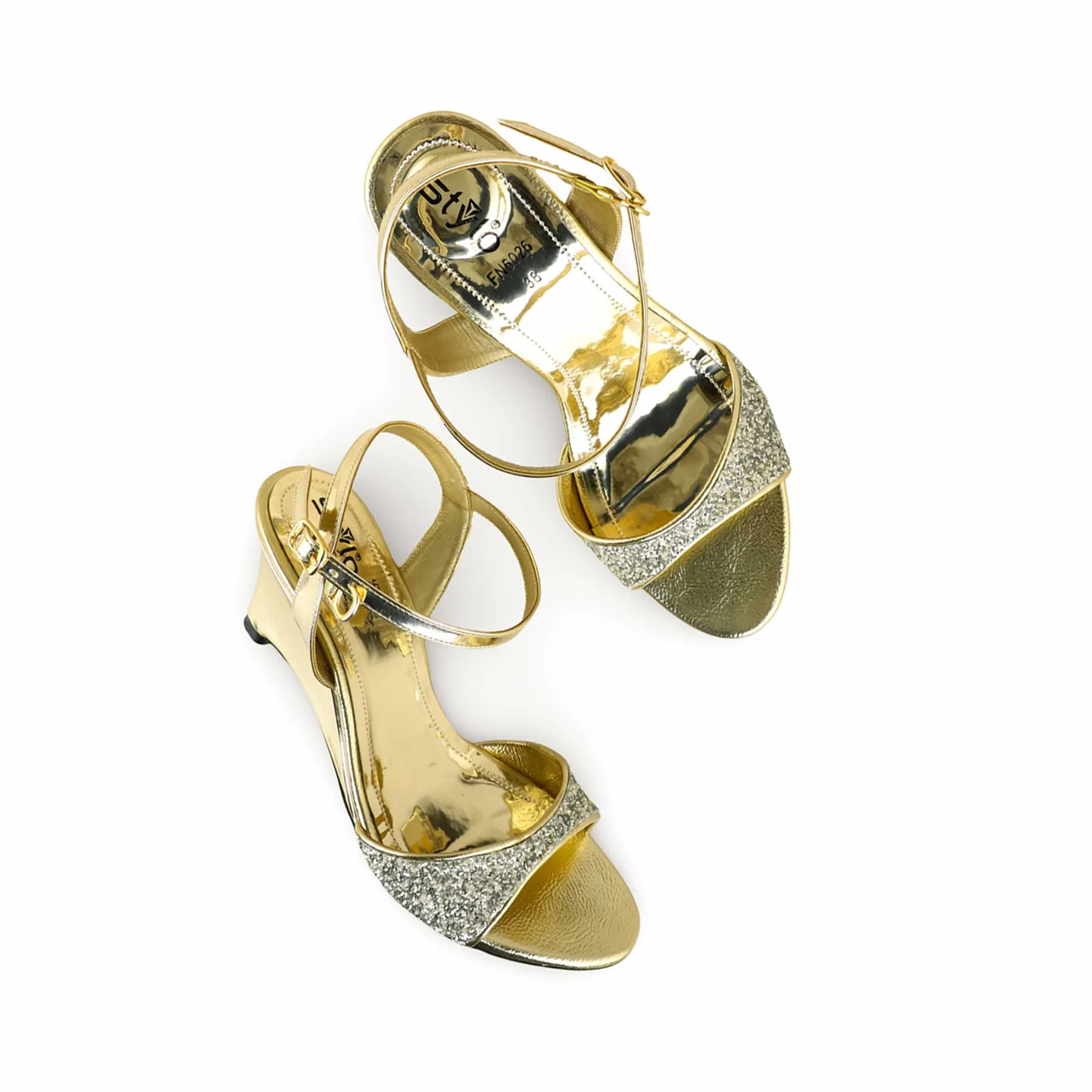 Golden Fancy Sandal FN6026 - Image 5