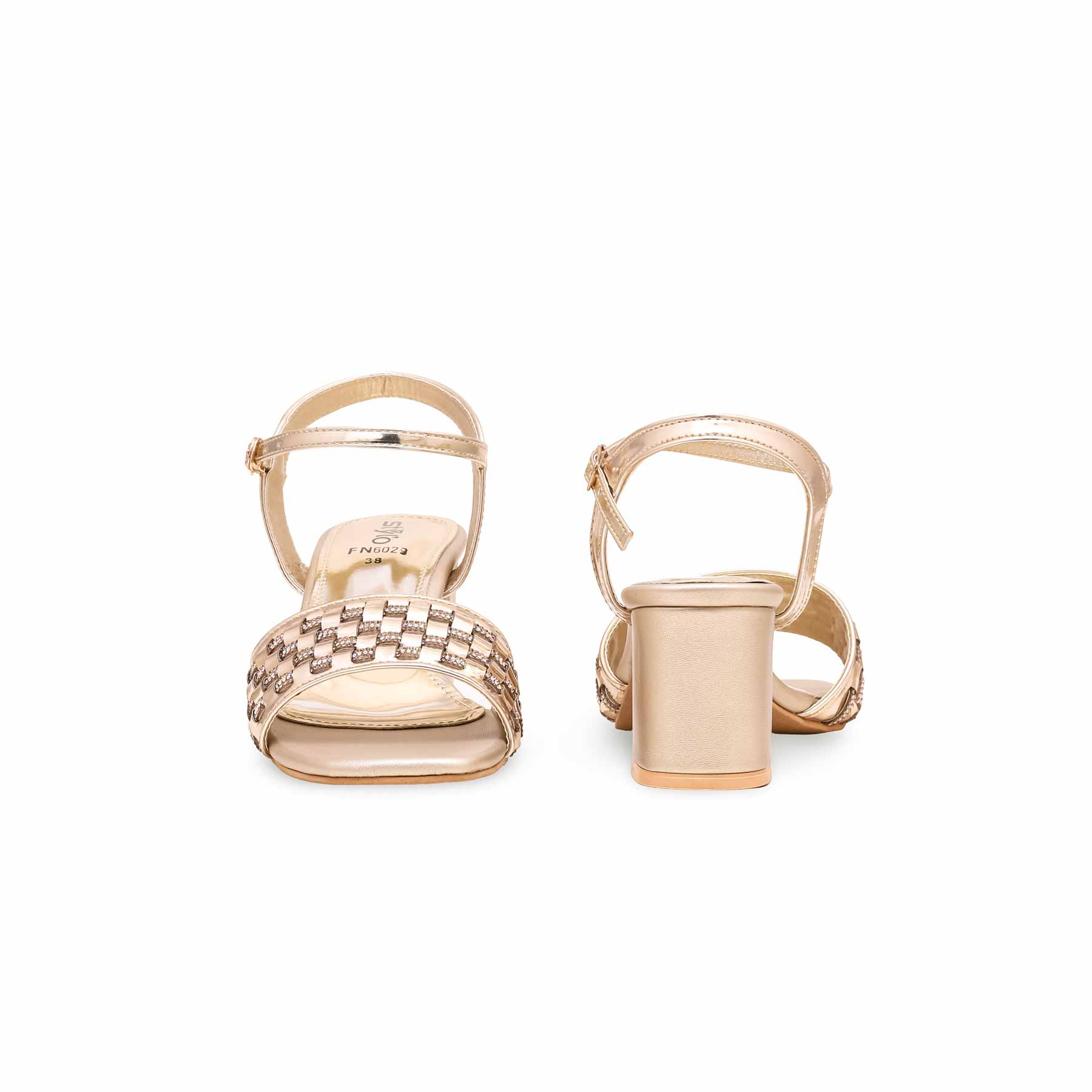 Golden Fancy Sandal FN6029 - Image 3