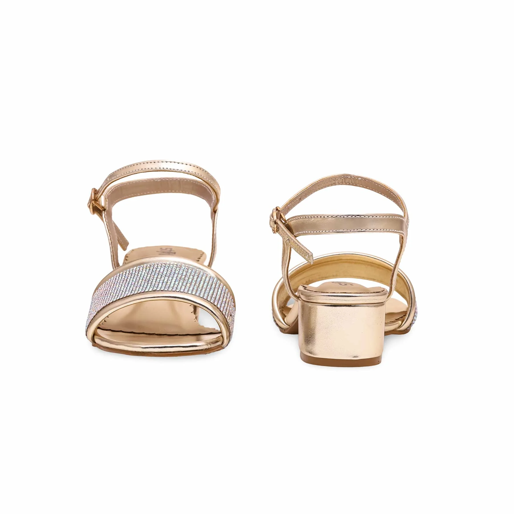 Golden Fancy Sandal FN6044 - Image 4