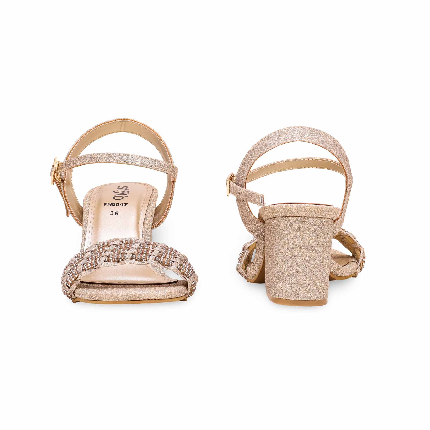 Golden Fancy Sandal FN6047 - Image 4