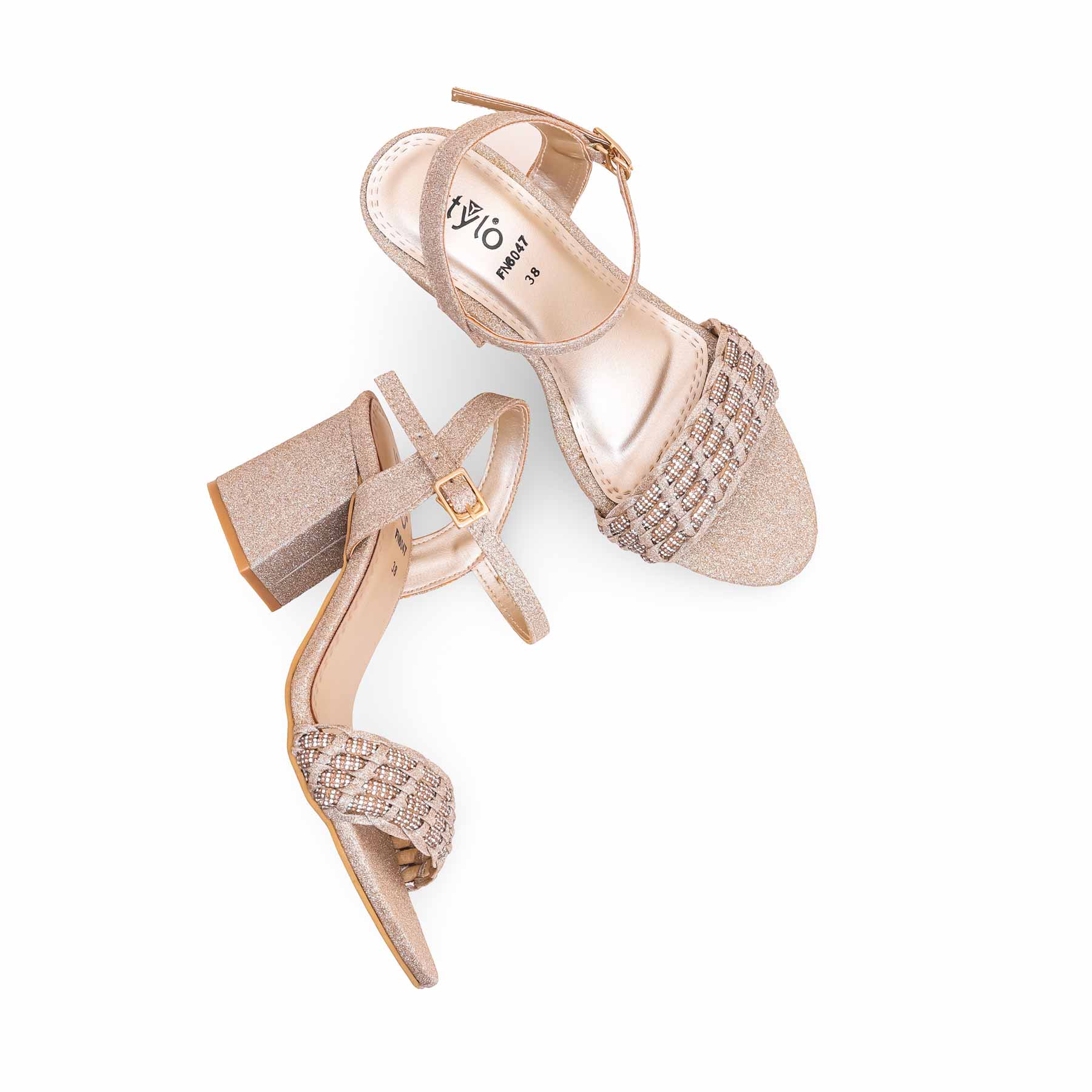 Golden Fancy Sandal FN6047 - Image 5
