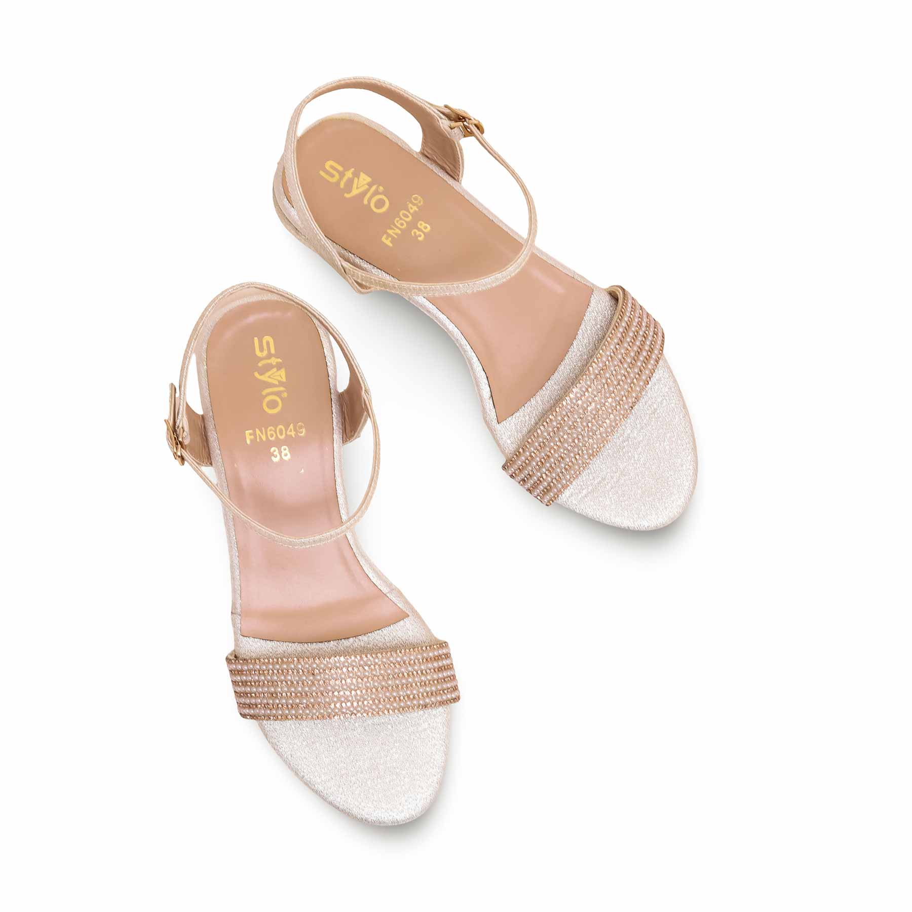 Golden Fancy Sandal FN6049 - Image 4