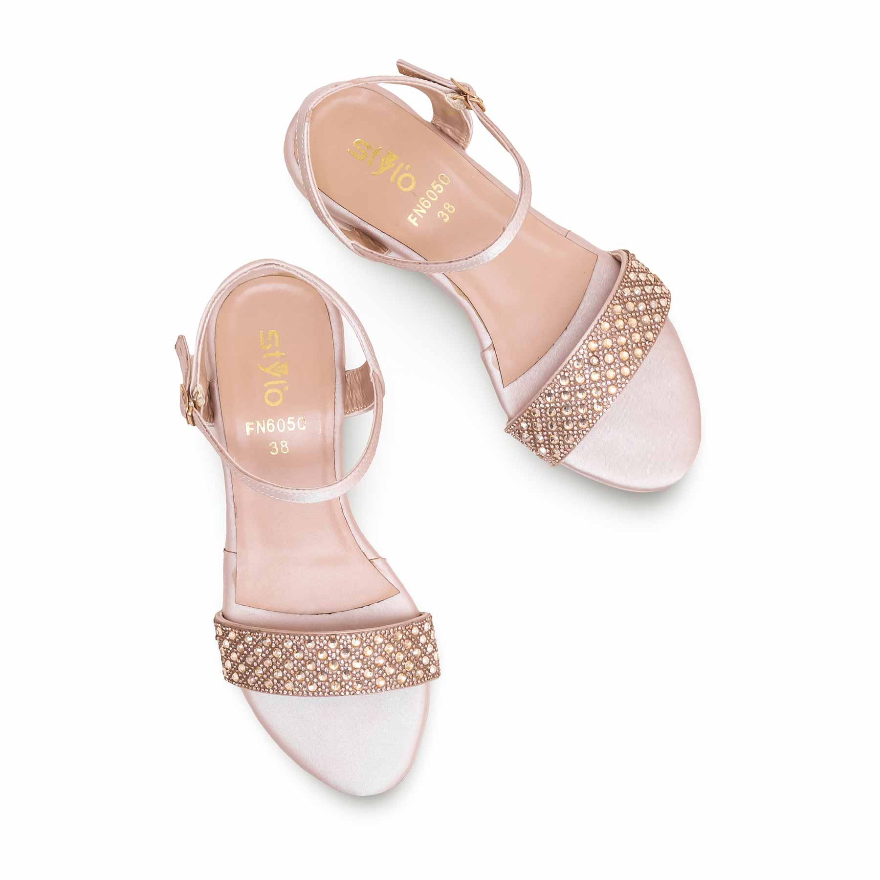 Golden Fancy Sandal FN6050 - Image 4