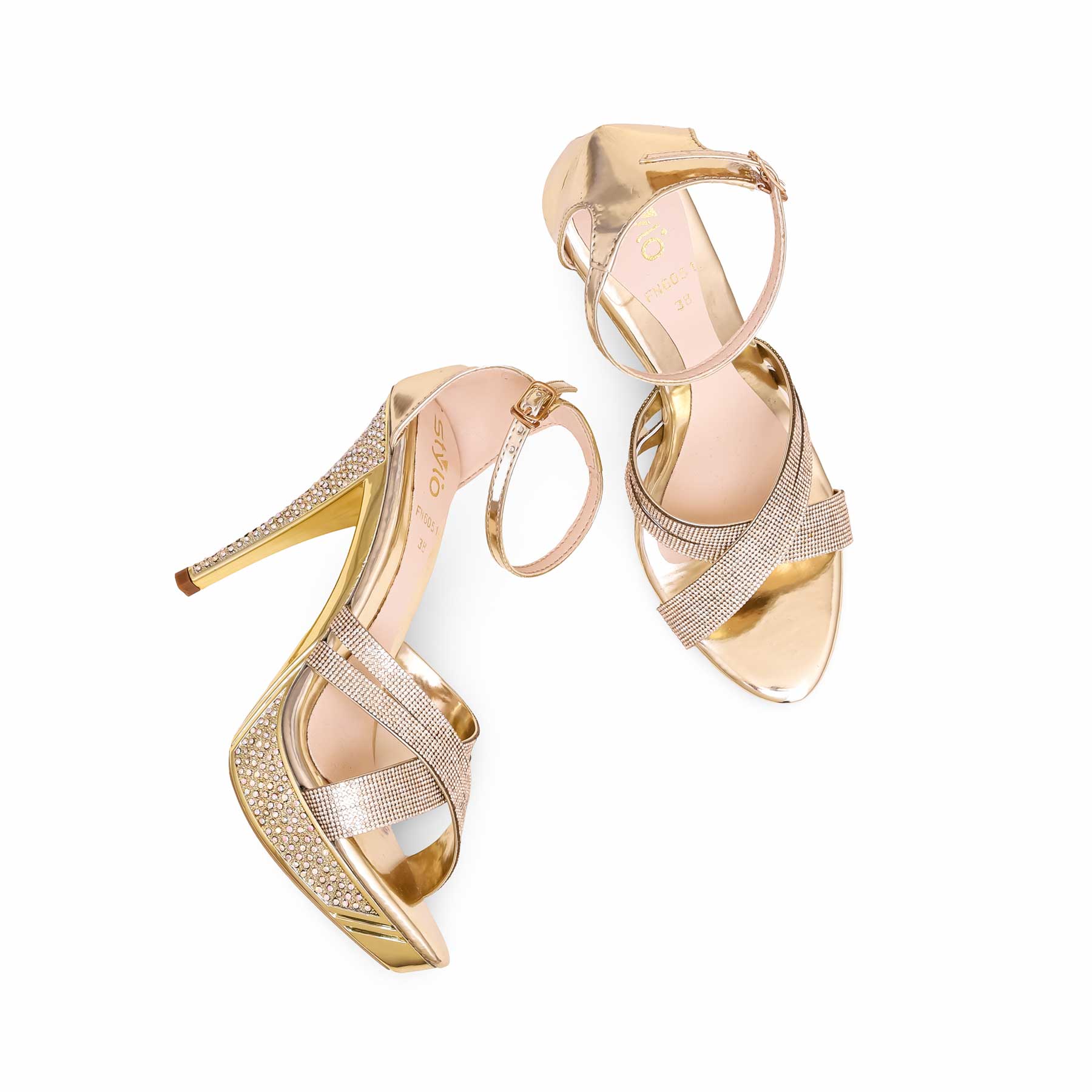 Golden Fancy Sandal FN6051 - Image 5