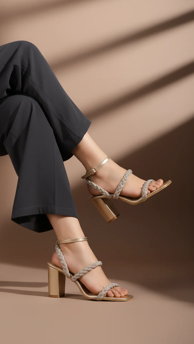 Golden Fancy Sandal FN6055