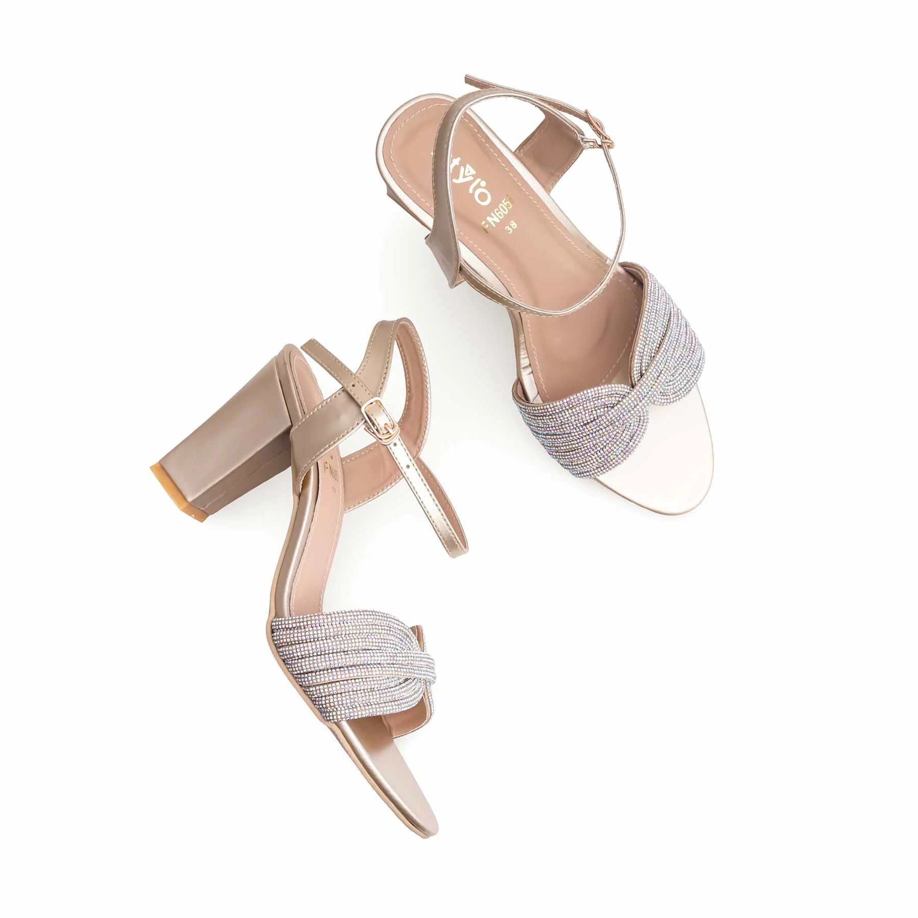Golden Fancy Sandal FN6056 - Image 5