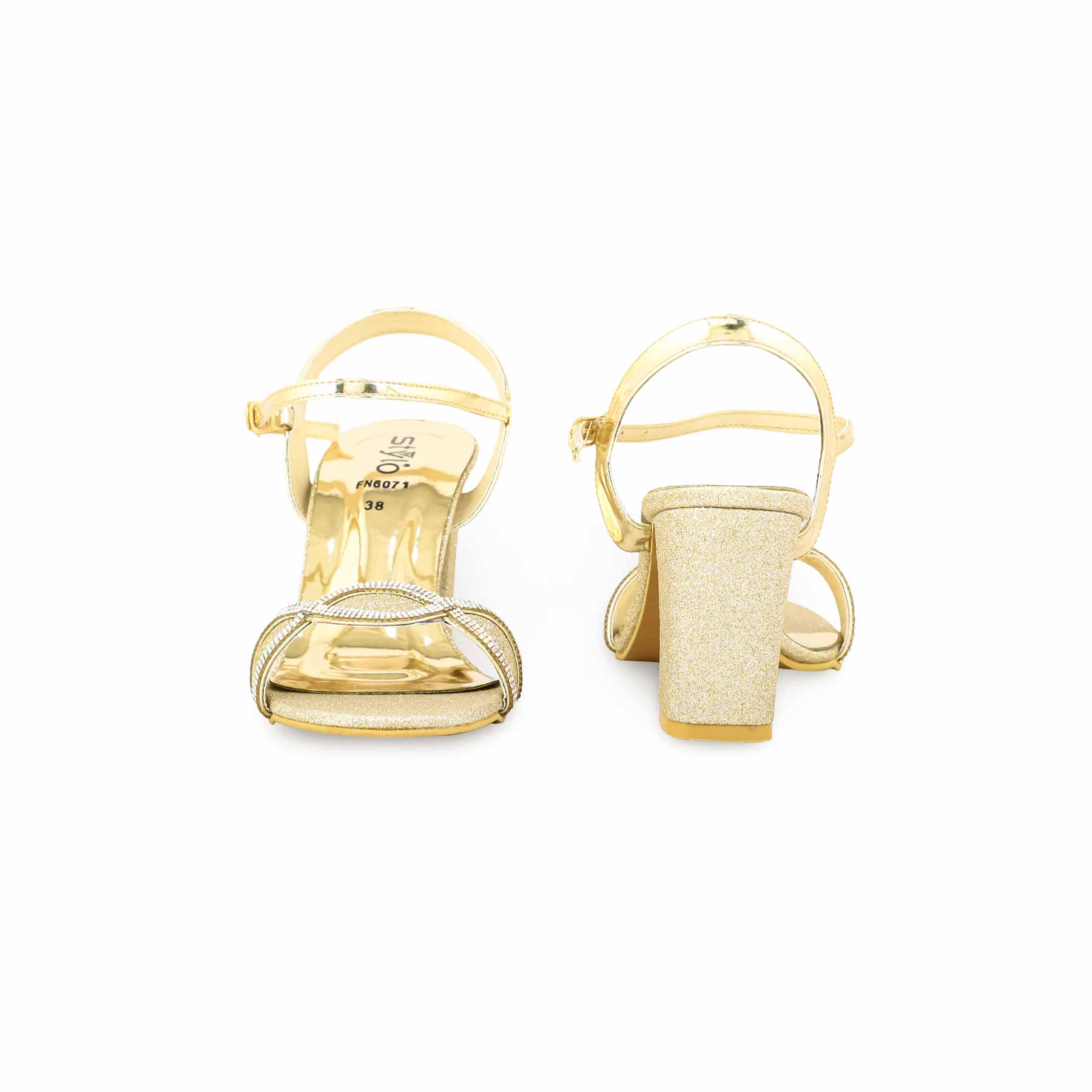 Golden Fancy Sandal FN6071 - Image 4