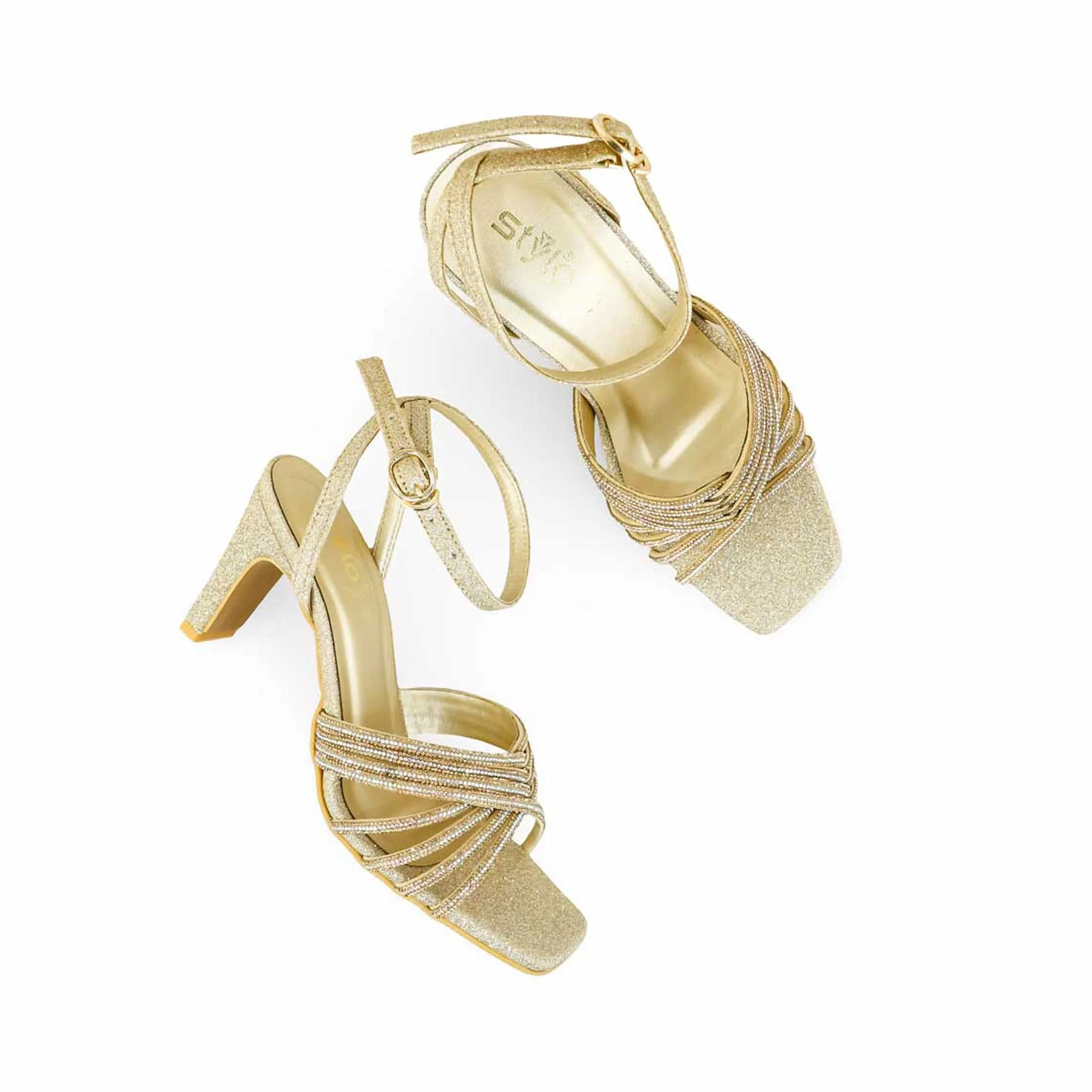 Golden Fancy Sandal FN6078 - Image 5