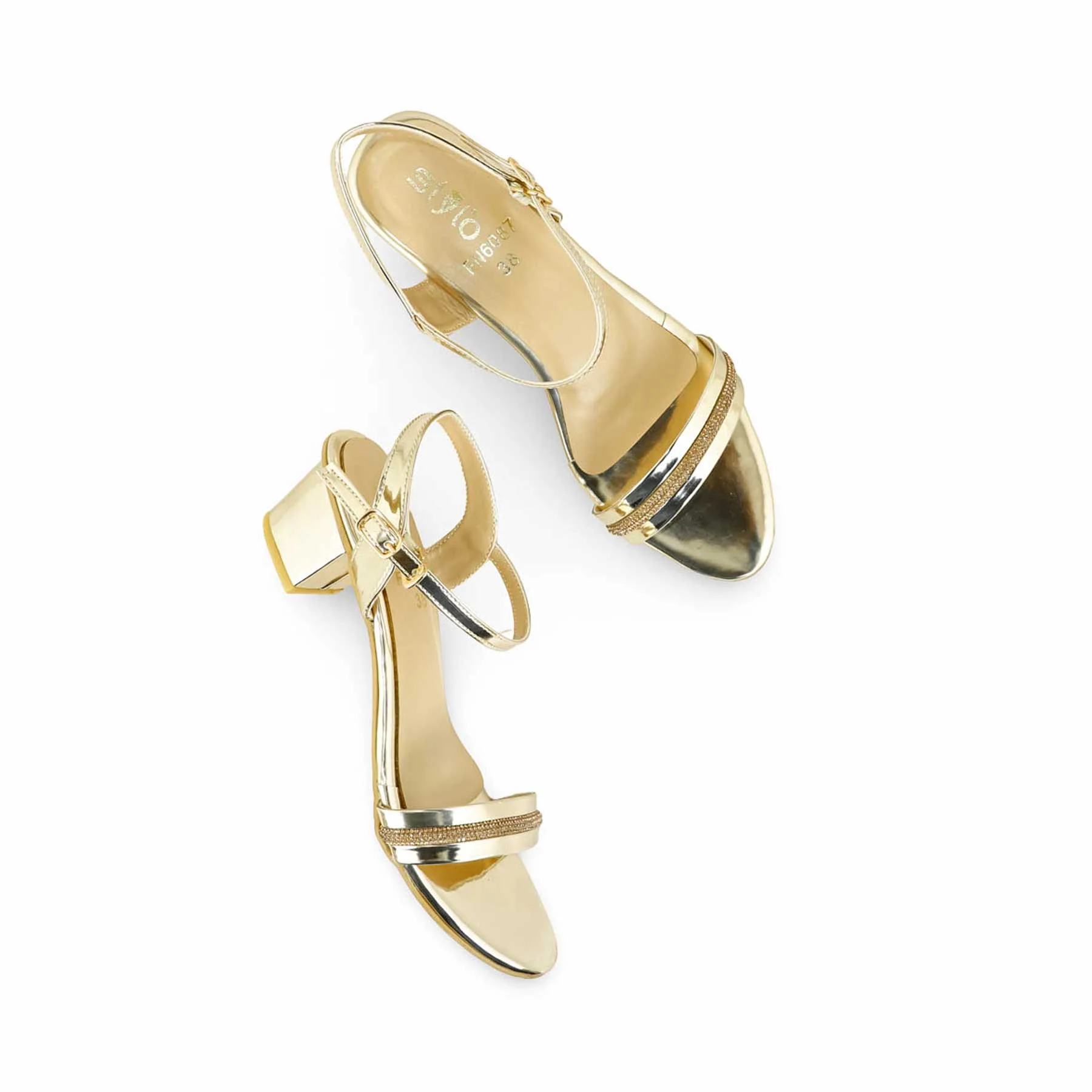 Golden Fancy Sandal FN6087 - Image 5