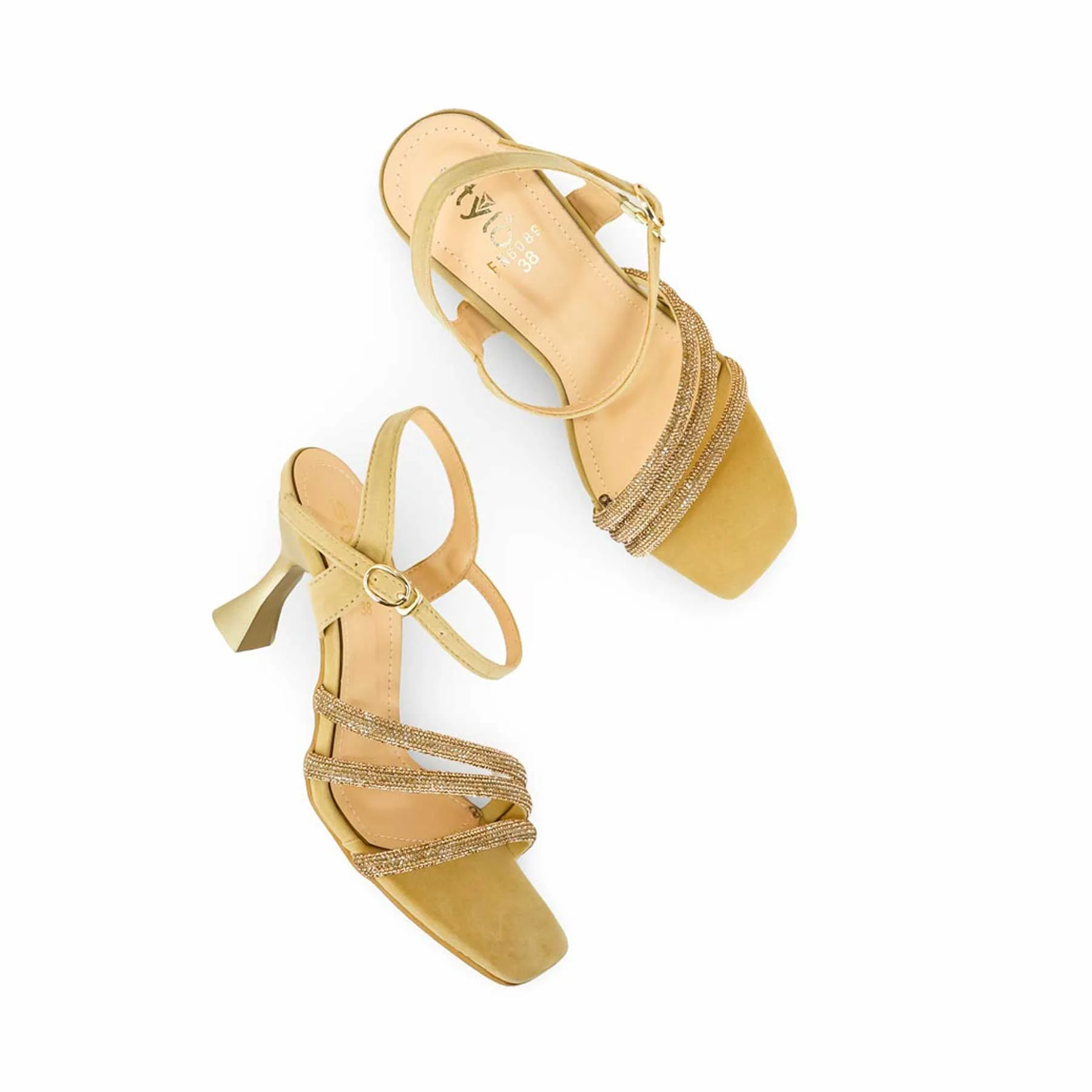 Golden Fancy Sandal FN6089 - Image 5