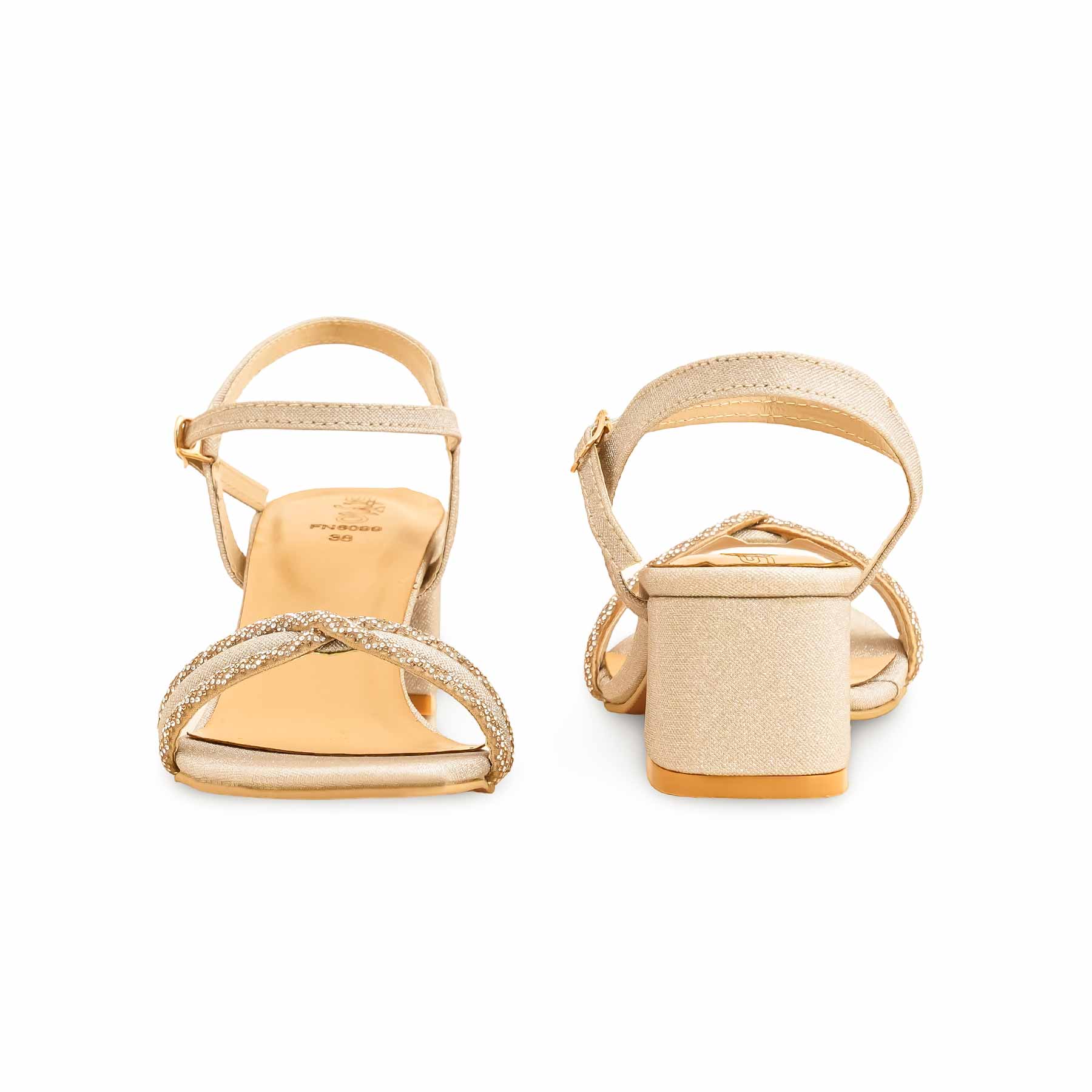 Golden Fancy Sandal FN6099 - Image 4