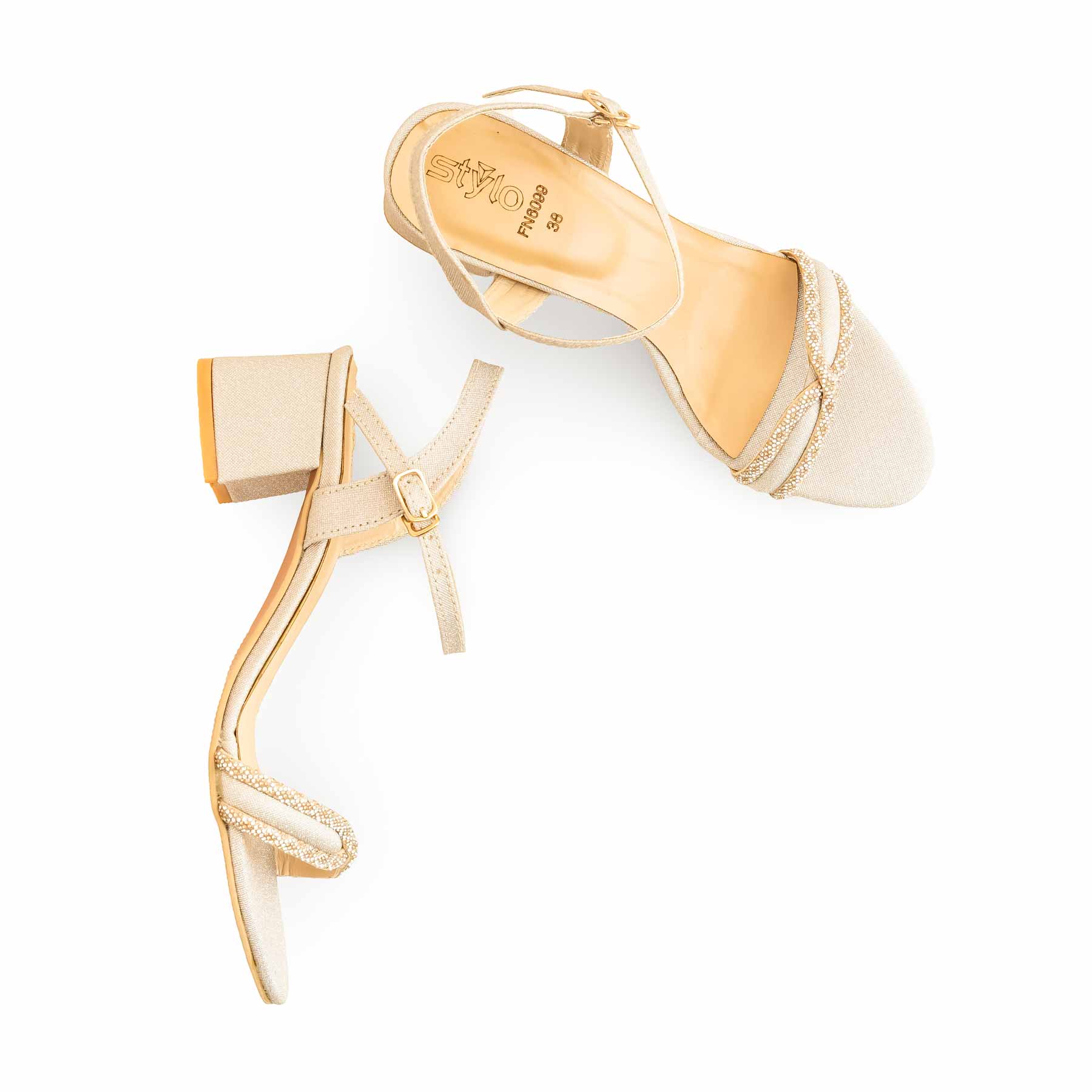 Golden Fancy Sandal FN6099 - Image 5