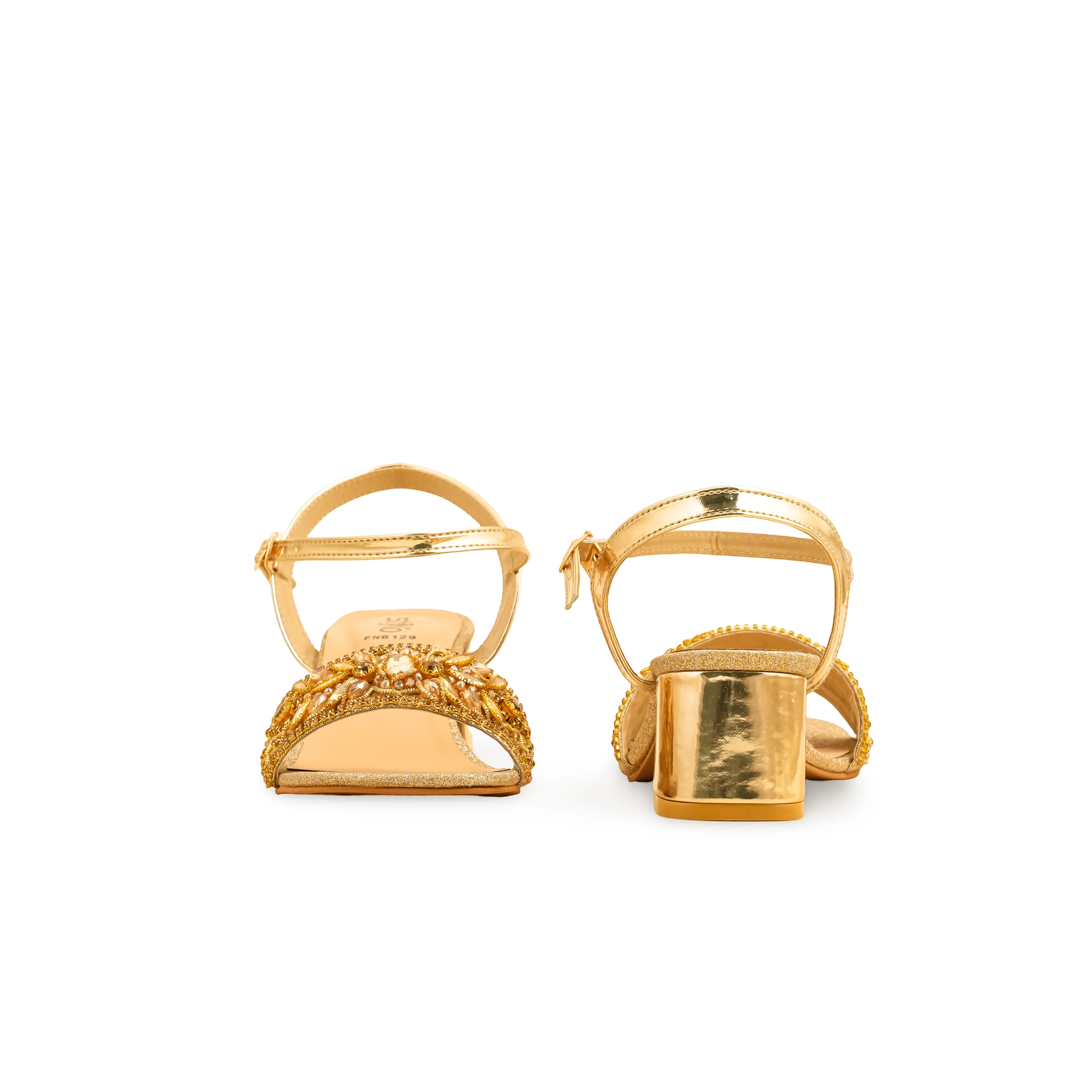 Golden Fancy Sandal FN6129 - Image 5