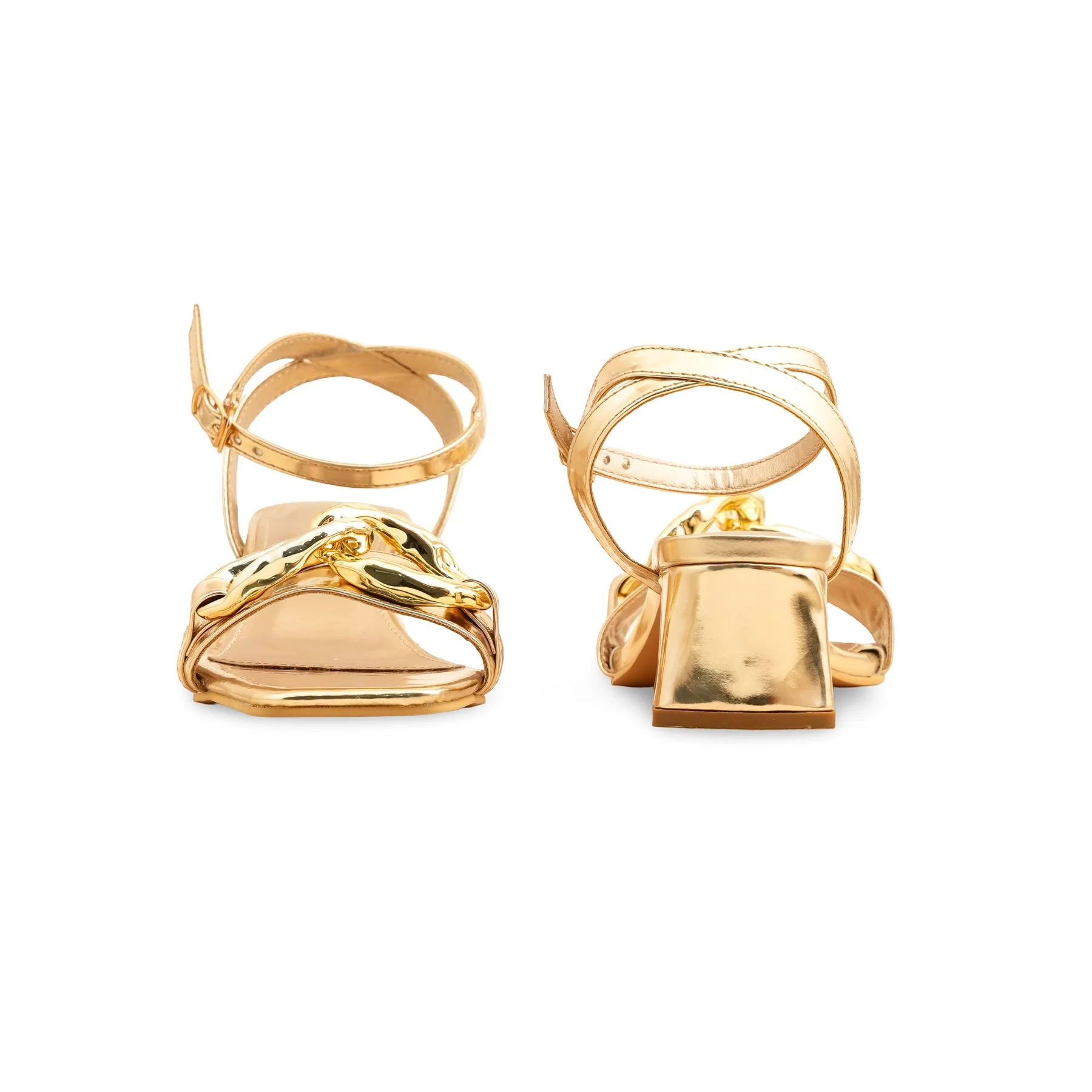 Golden Fancy Sandal FN6141 - Image 4