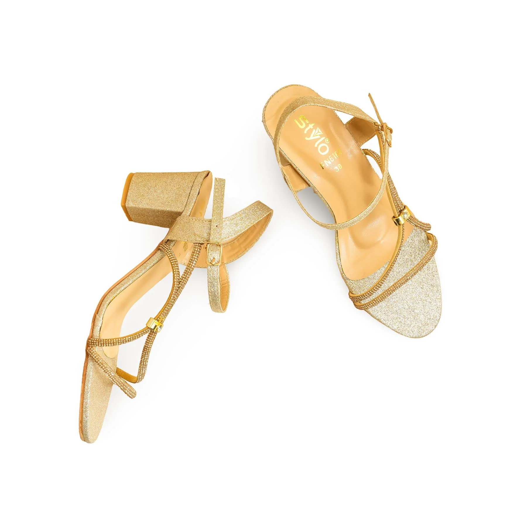 Golden Fancy Sandal FN6164 - Image 5