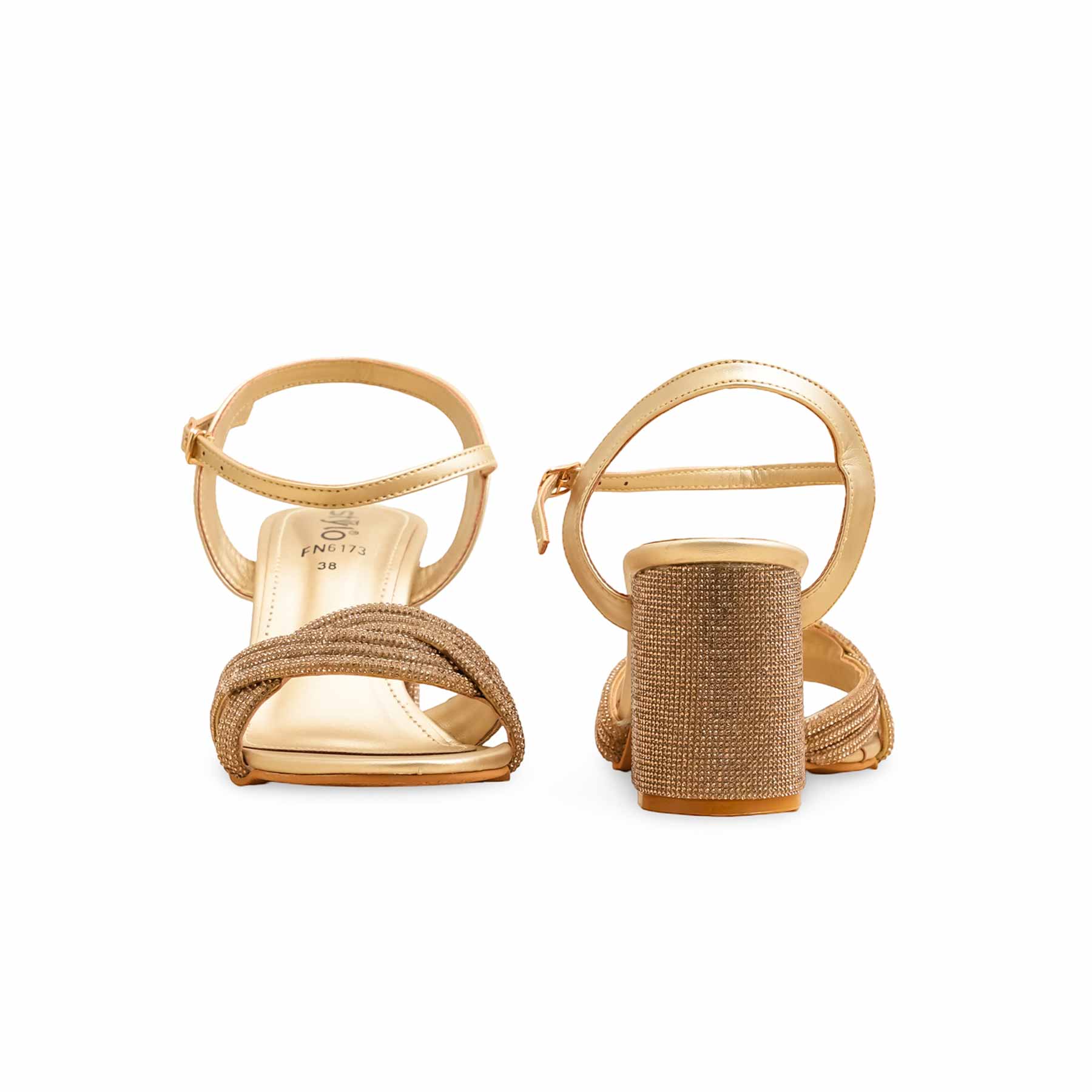 Golden Fancy Sandal FN6173 - Image 4