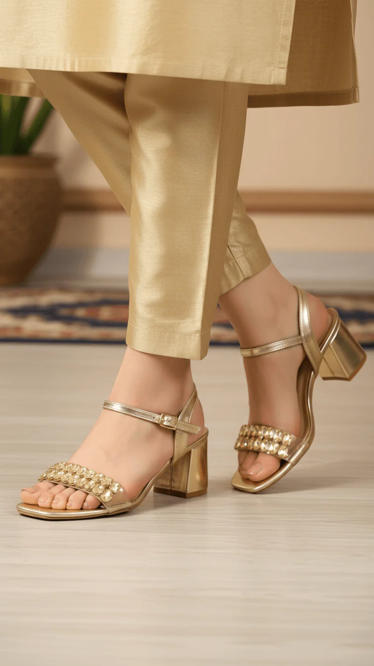 Golden Fancy Sandal FN6178