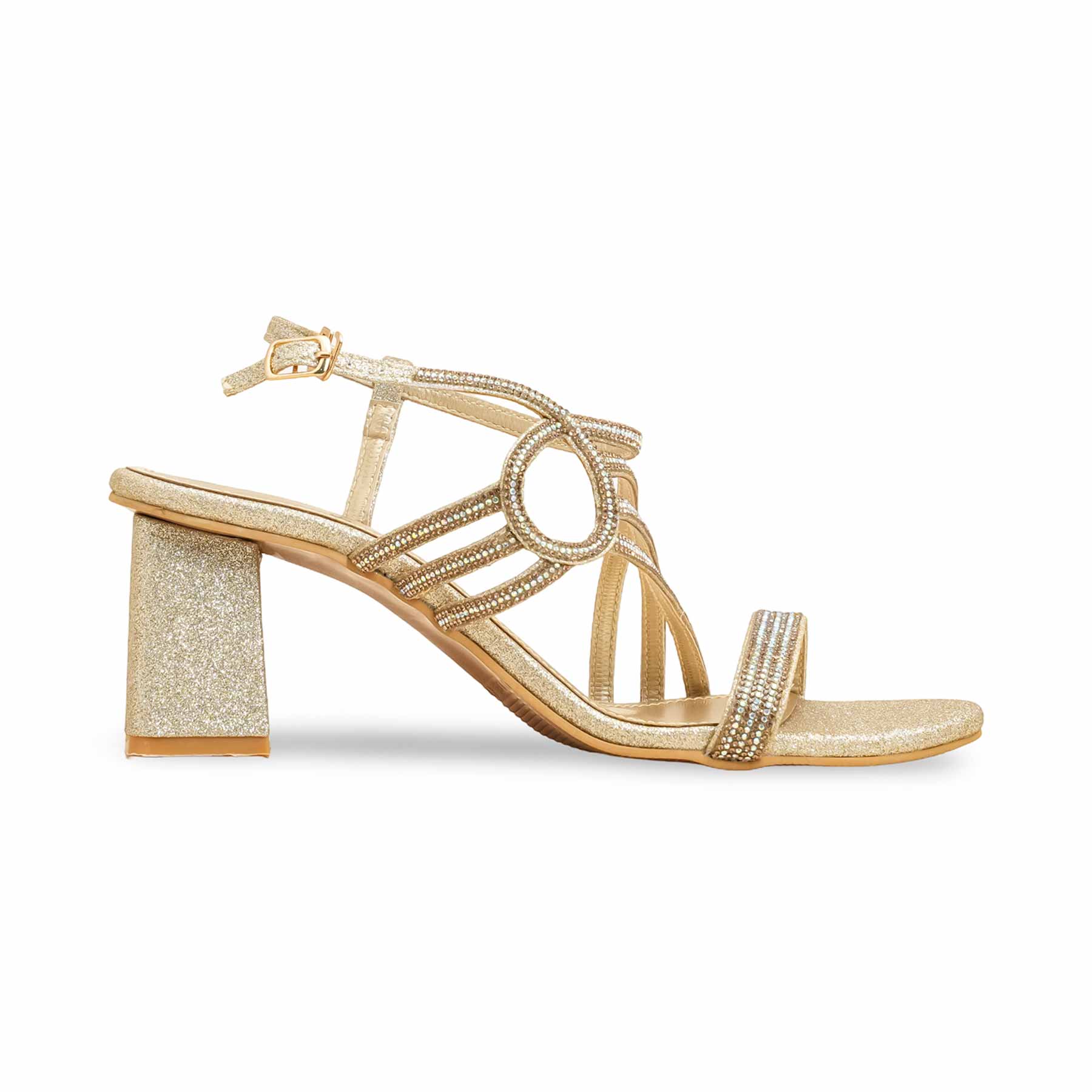 Golden Fancy Sandal FN6180 - Image 2