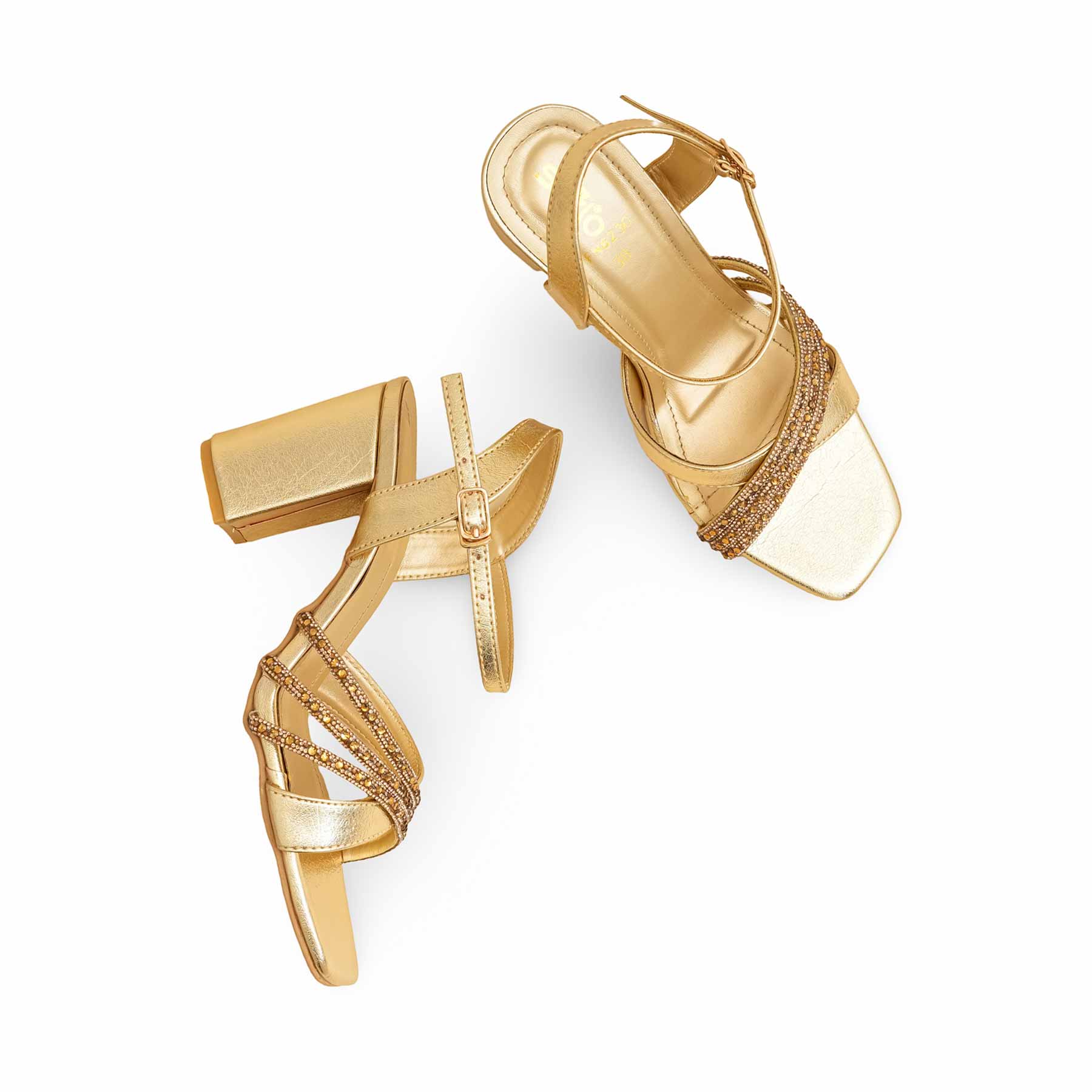 Golden Fancy Sandal FN6230 - Image 5