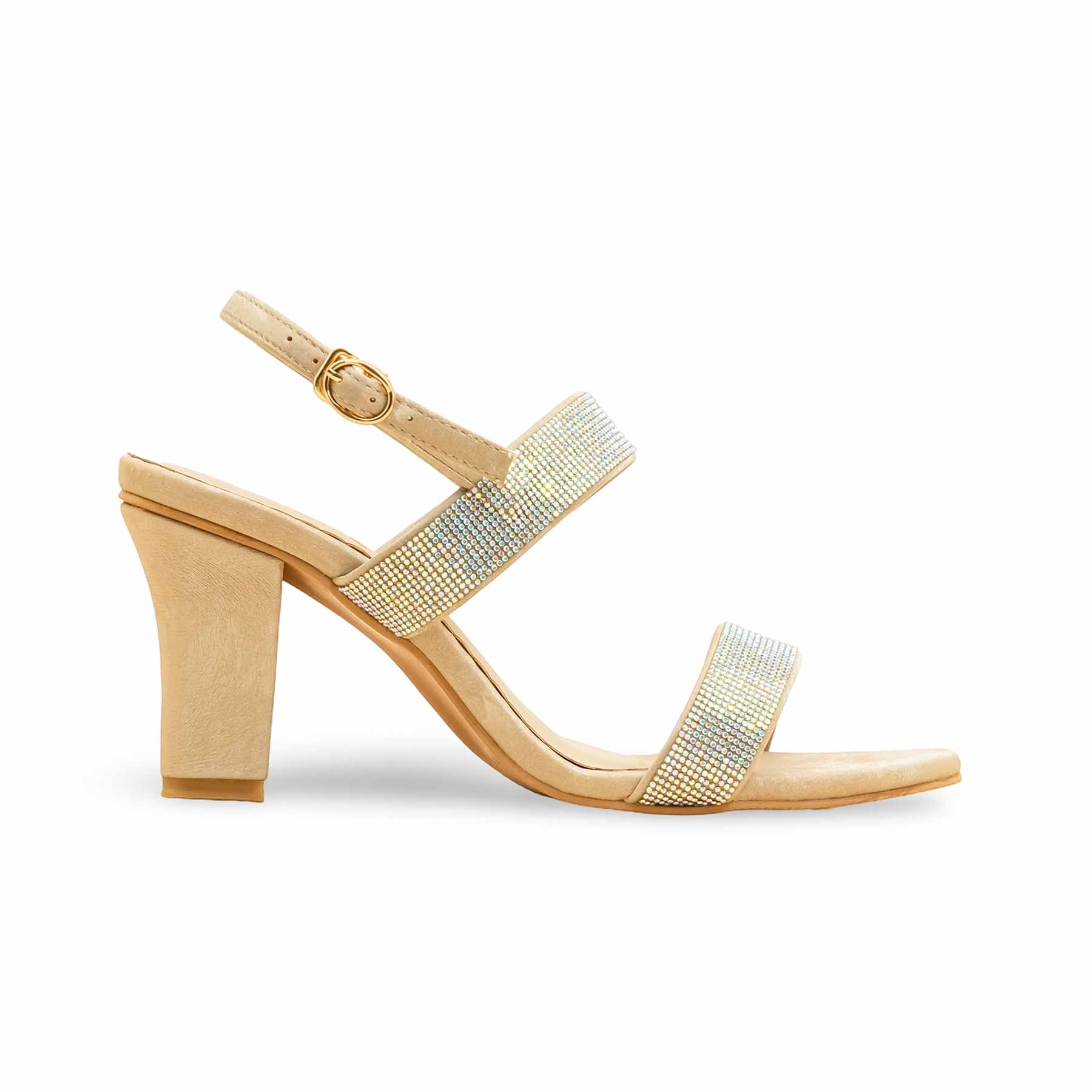 Golden Fancy Sandal For Ladies FN6248 - Image 2