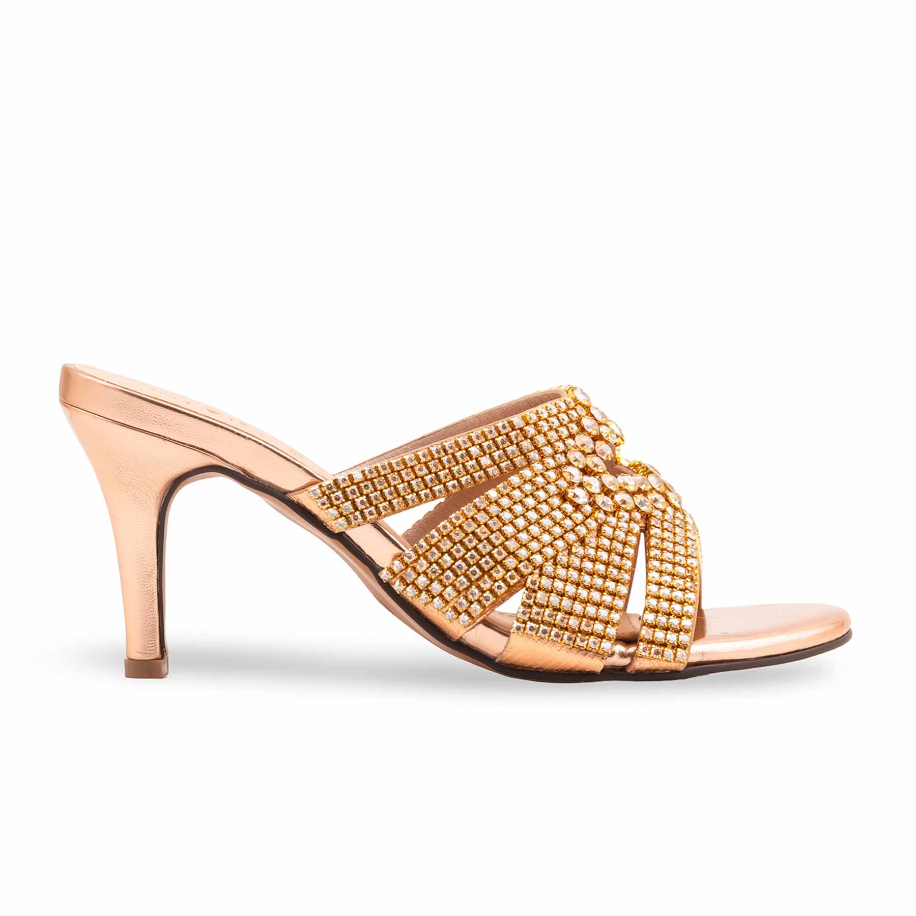 Golden Fancy Slipper For Ladies FN6252 - Image 2