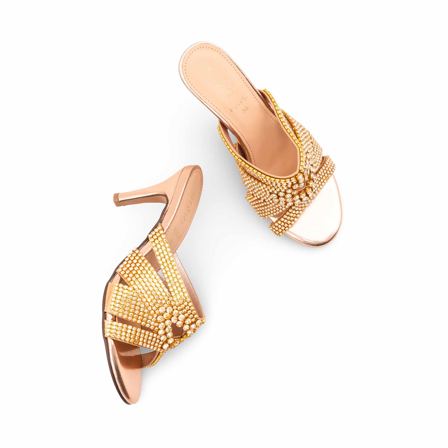 Golden Fancy Slipper For Ladies FN6252 - Image 5
