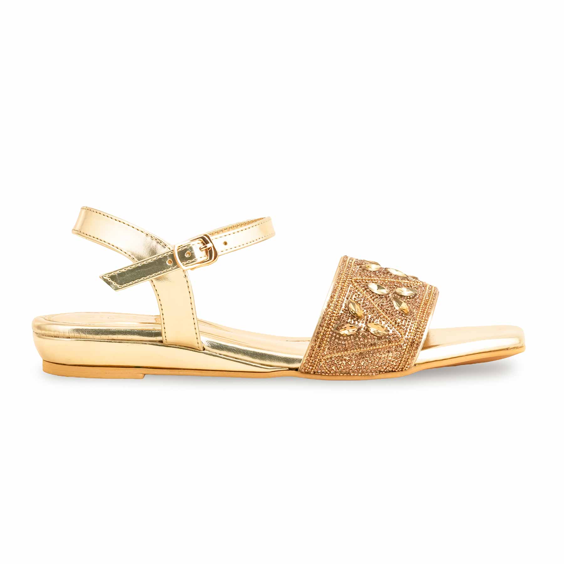 Golden Fancy Sandal For Women FN6112 - Image 2
