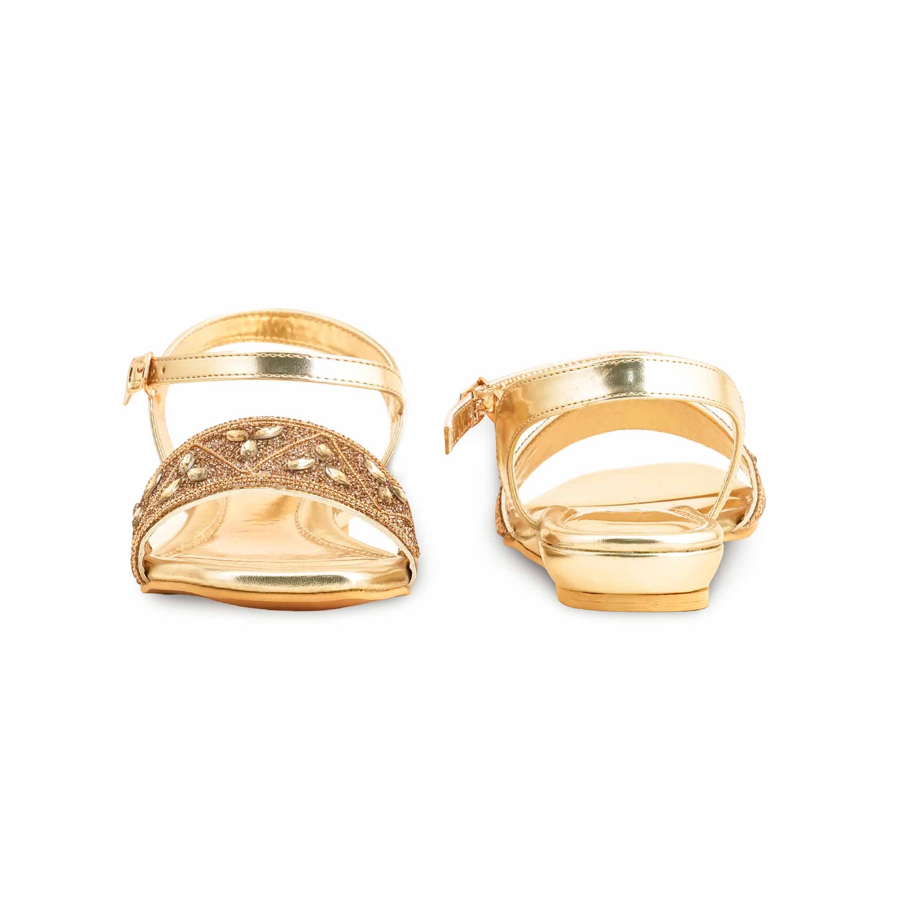 Golden Fancy Sandal For Women FN6112 - Image 4