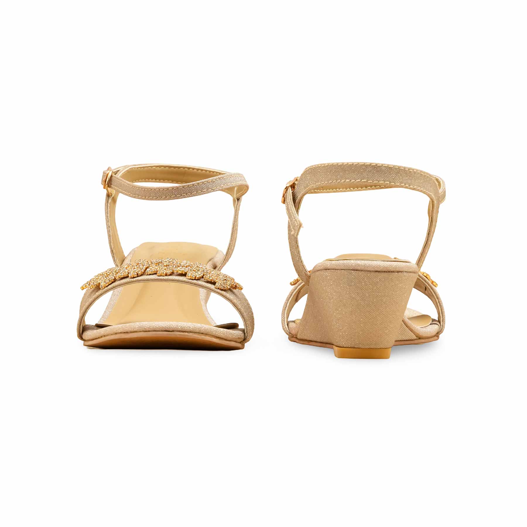 Golden Fancy Sandal For Women FN6132 - Image 4