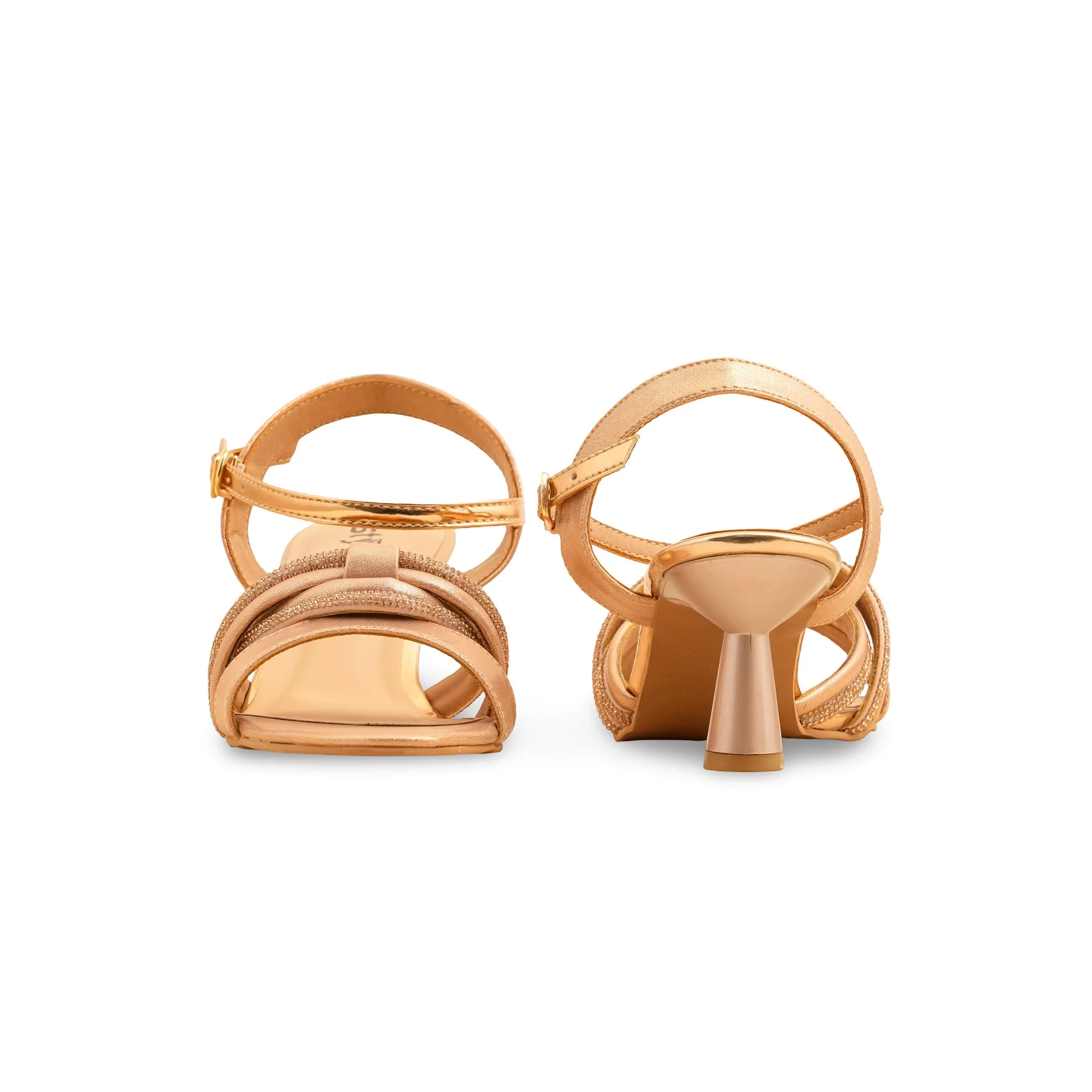 Golden Fancy Sandal For Women FN6135 - Image 4