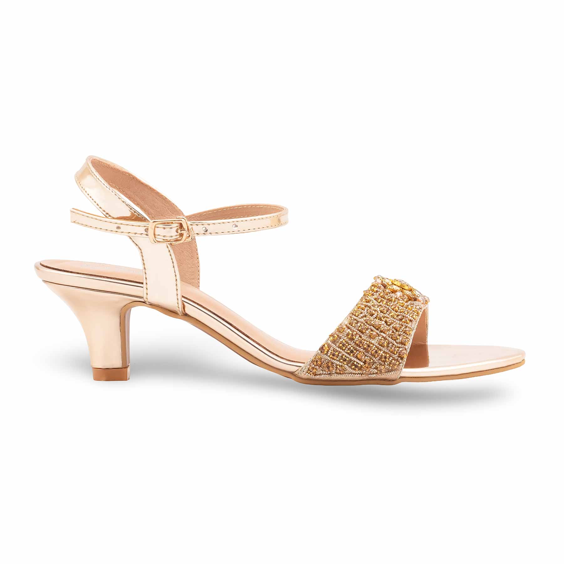 Golden Fancy Sandal For Women FN6205 - Image 2