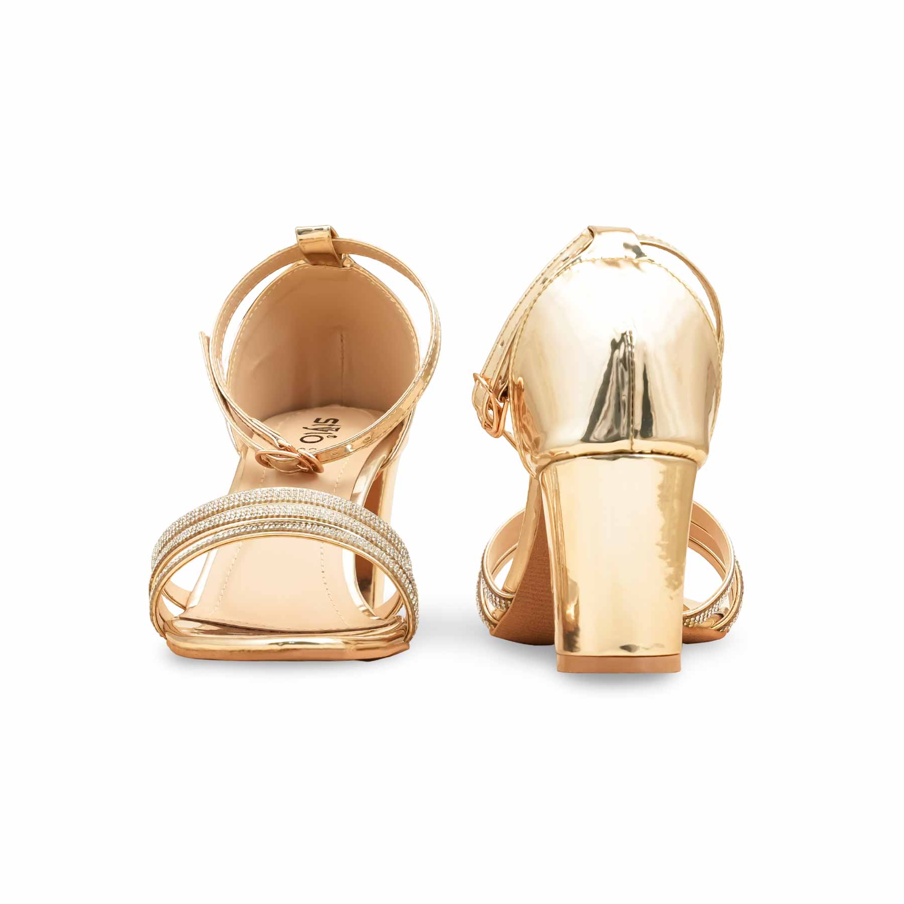 Golden Fancy Sandal For Women FN6209 - Image 4