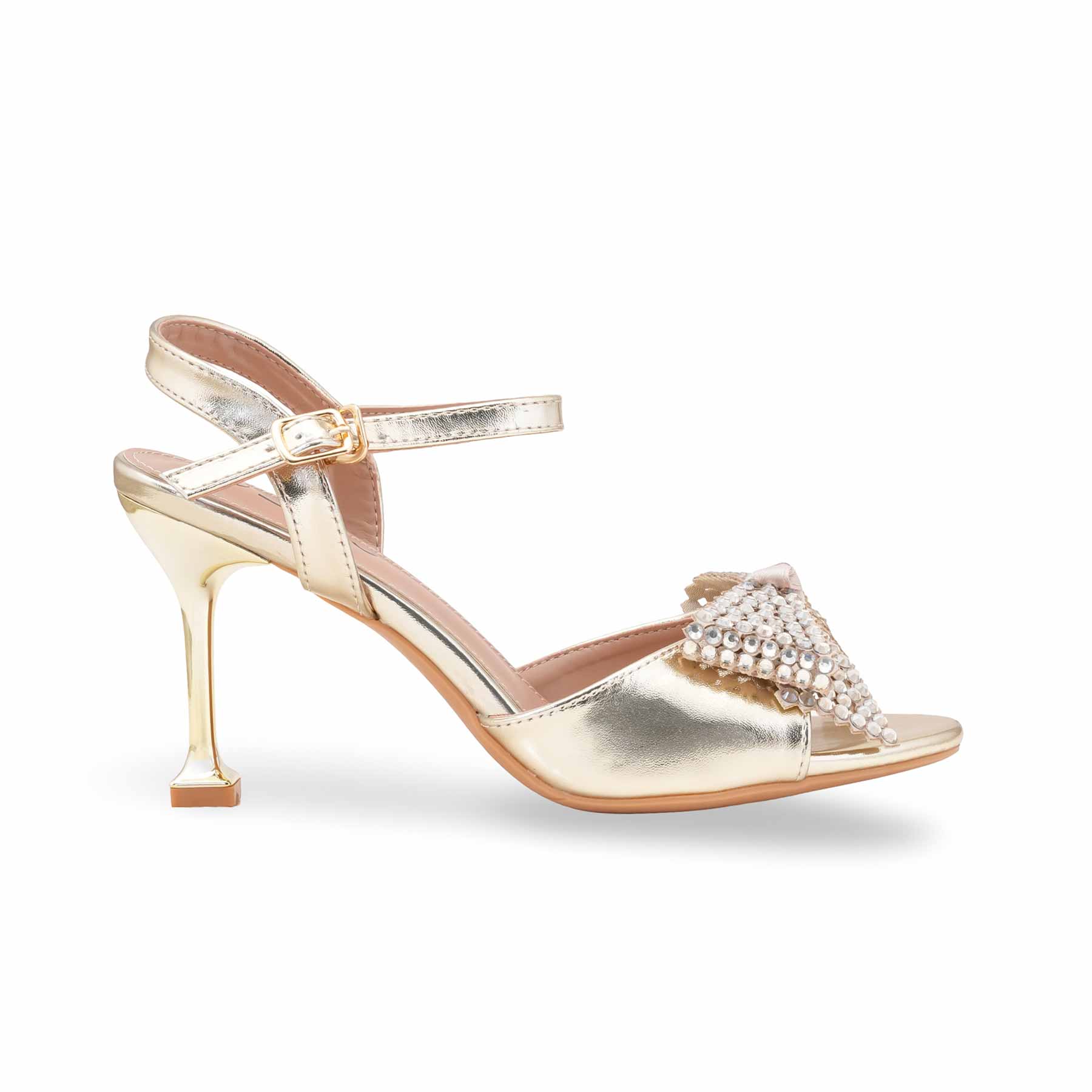 Golden Fancy Sandal For Women FN6236 - Image 2