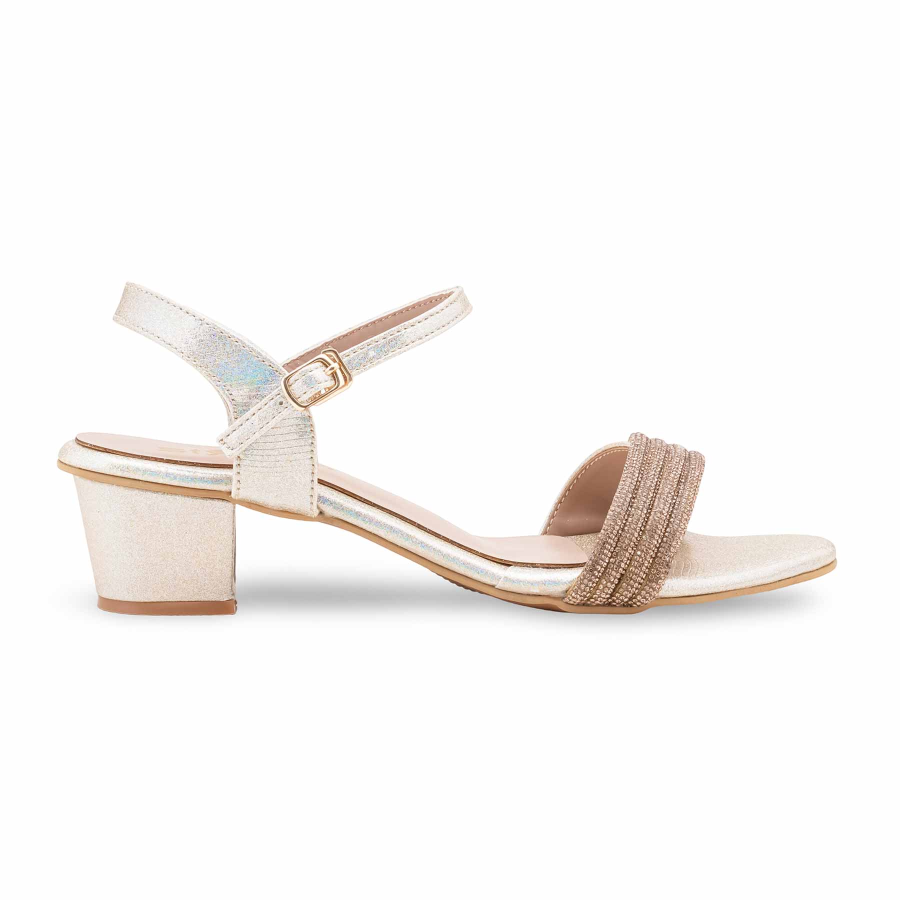 Golden Fancy Sandal For Women FN6290 - Image 2