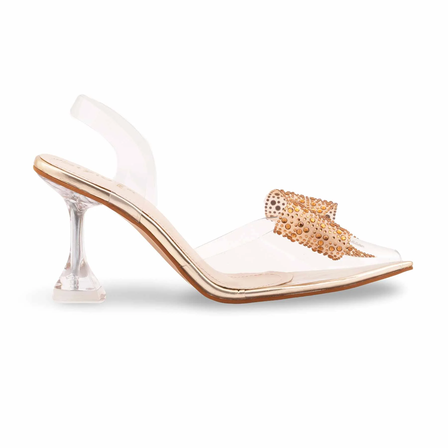 Golden Fancy Sandal For Women FN8078 - Image 2