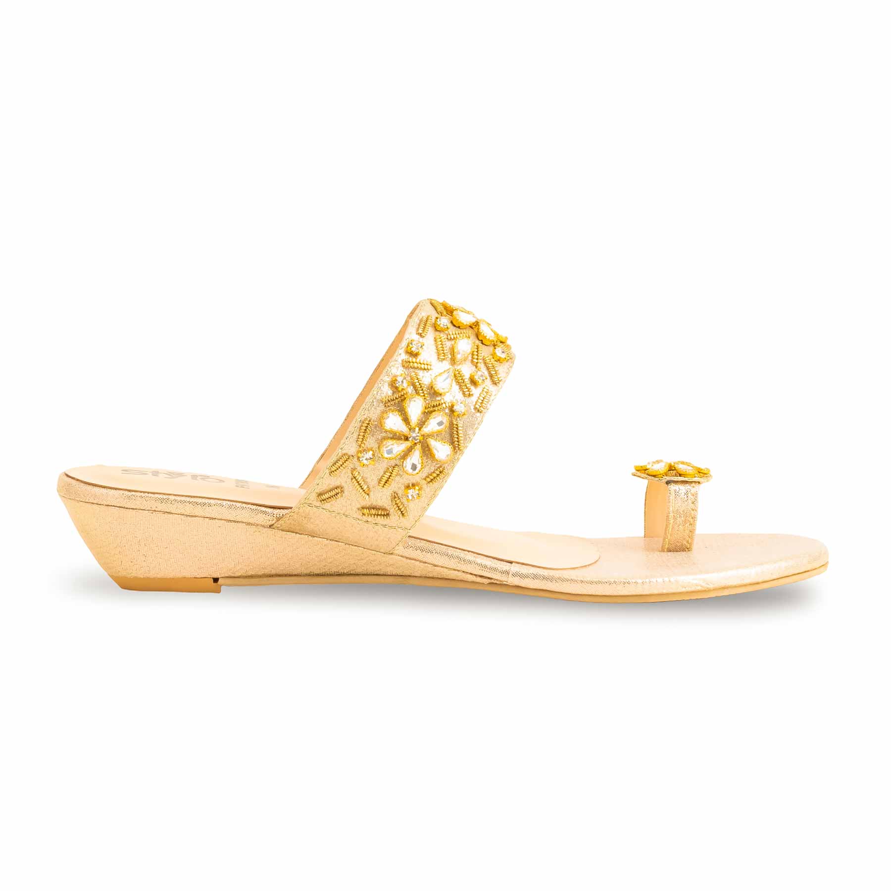 Golden Fancy Chappal FN7909 - Image 2