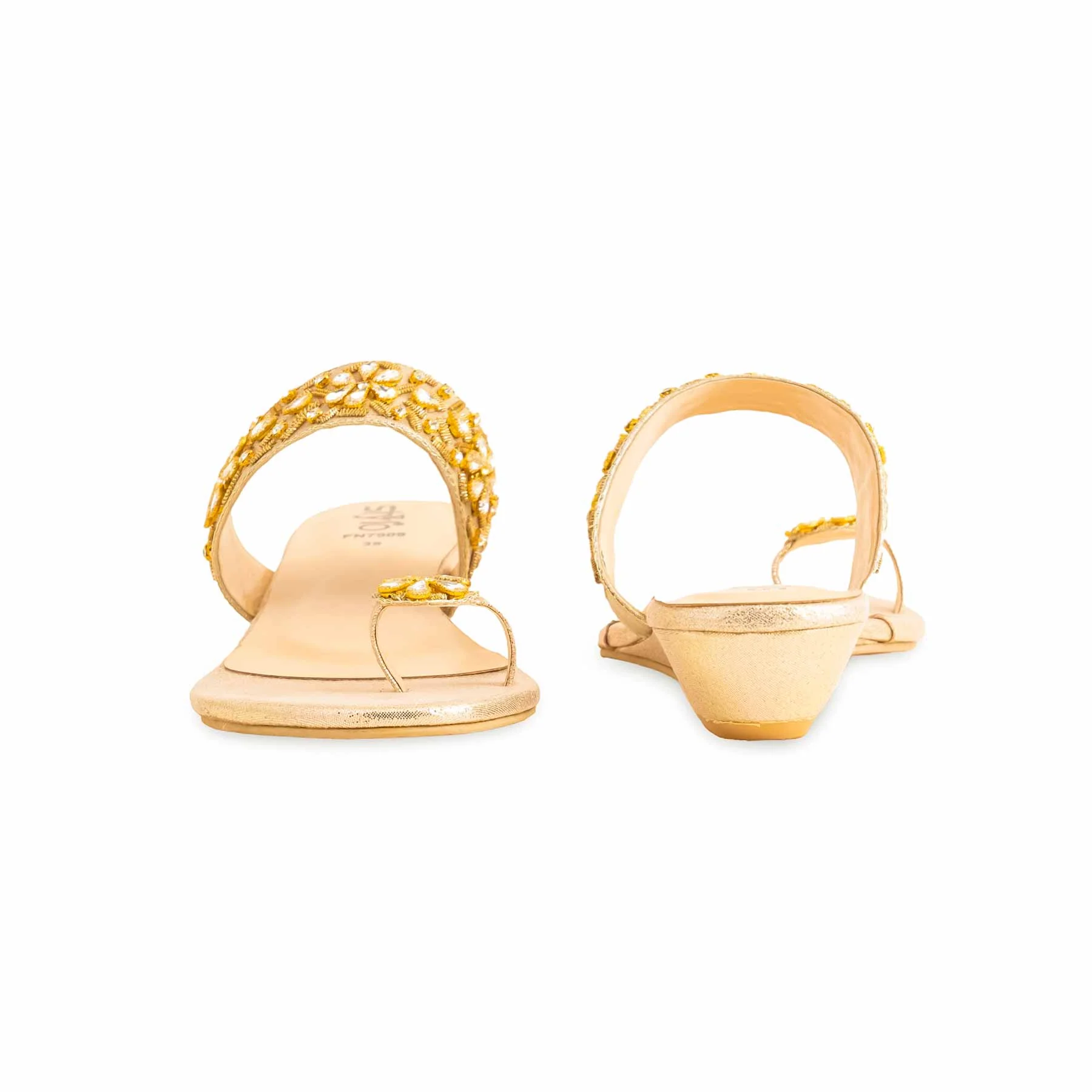 Golden Fancy Chappal FN7909 - Image 4