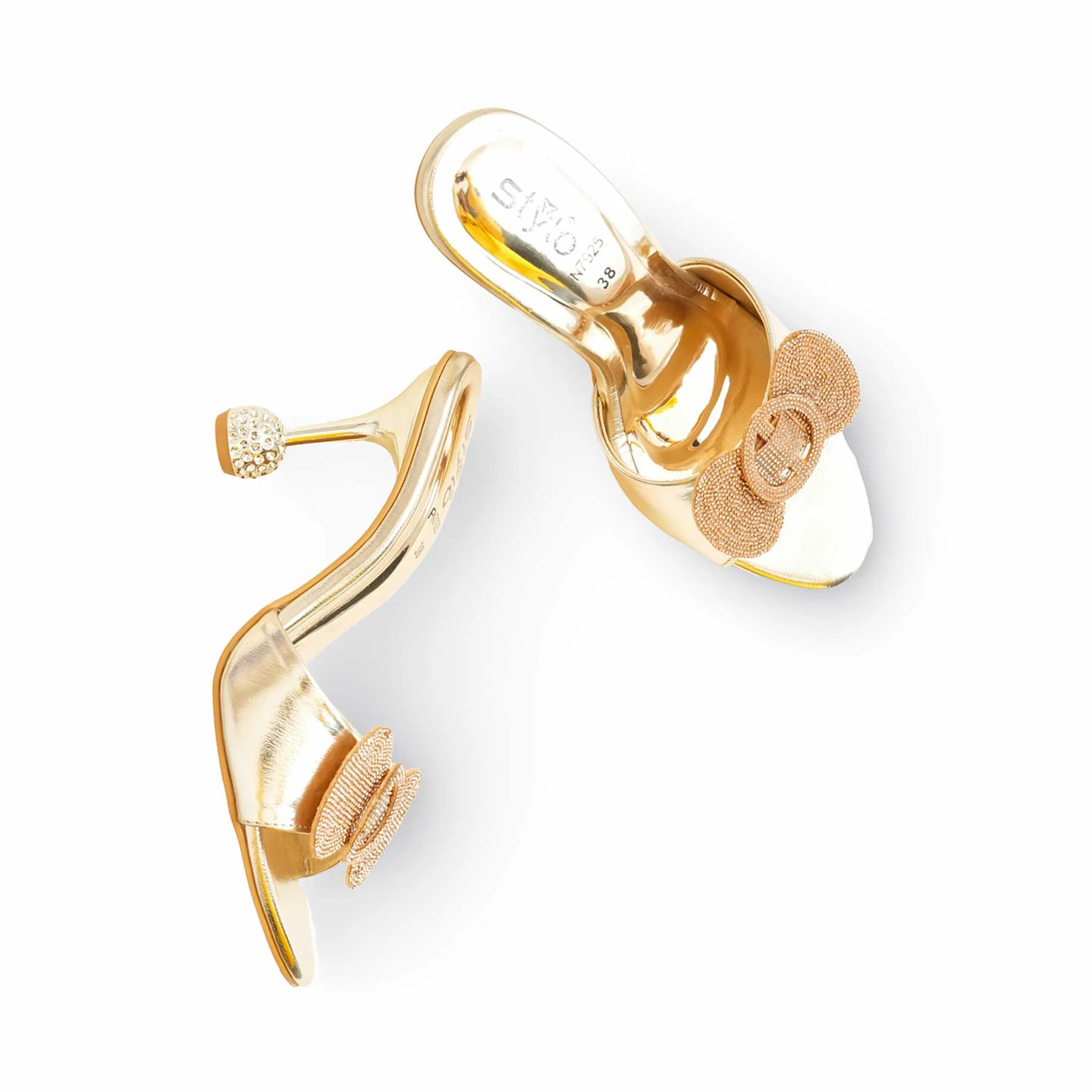 Golden Fancy Bridal Slipper FN7925 - Image 5