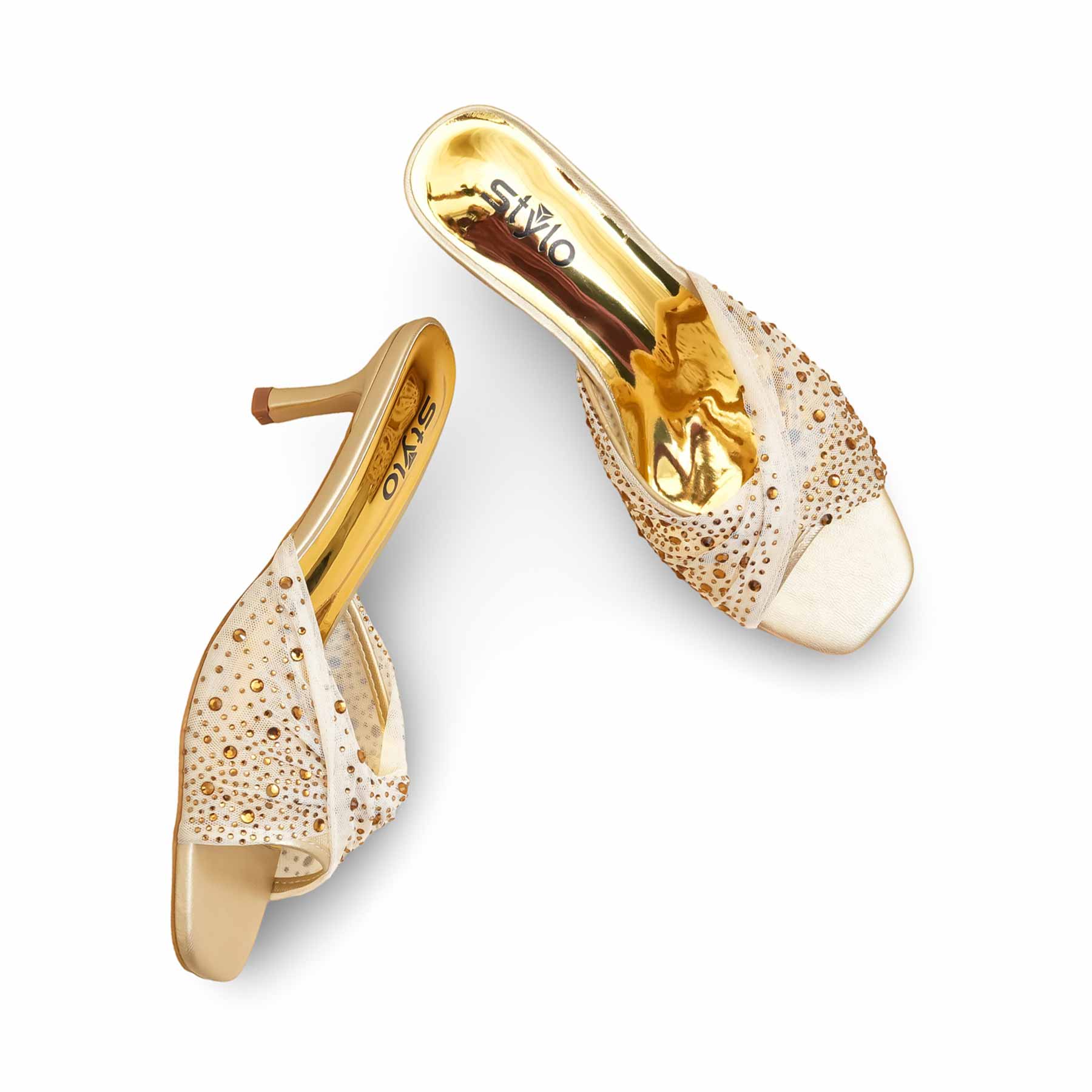 Golden Fancy Bridal Slipper FN7972 - Image 5