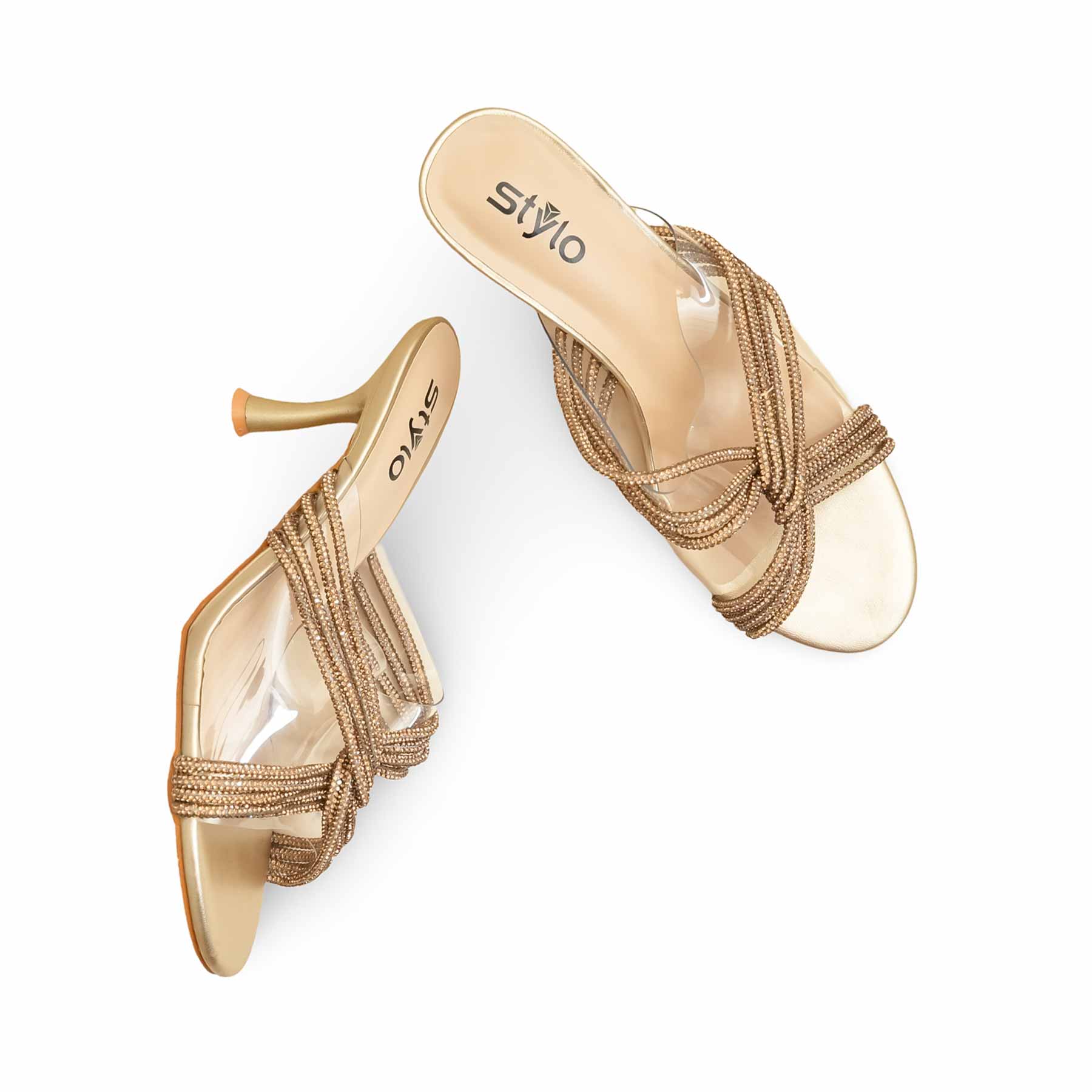 Golden Fancy Bridal Slipper FN7973 - Image 5
