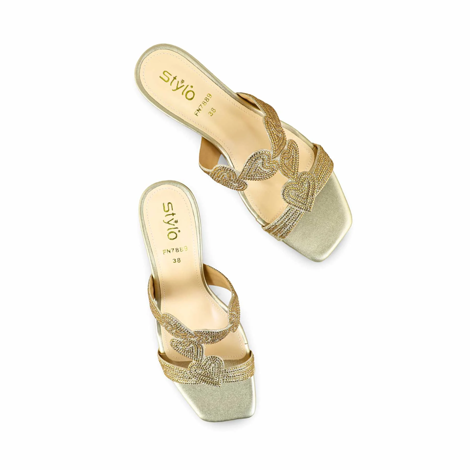 Golden Fancy Slipper For Ladies FN7889 - Image 5