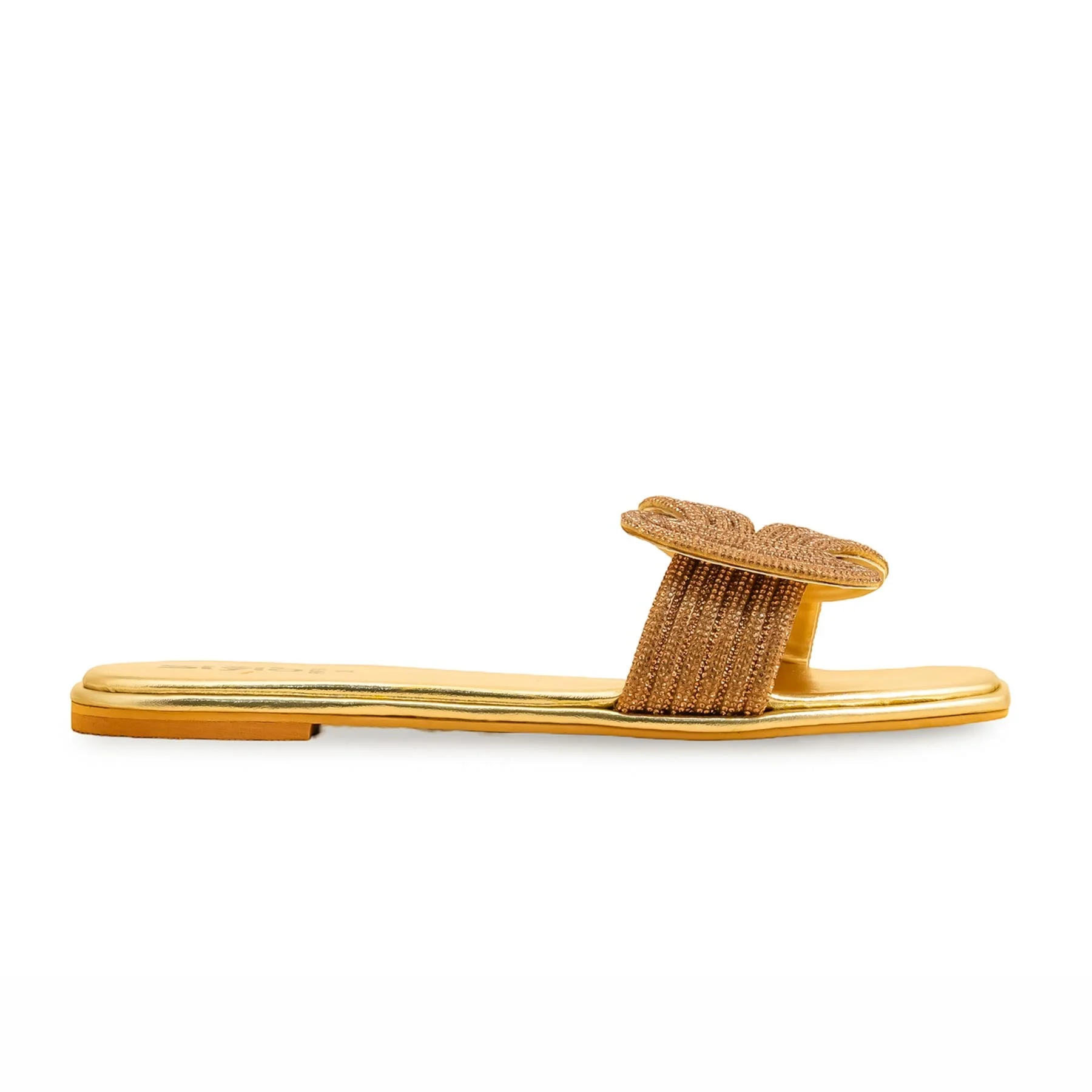 Golden Fancy Slipper For Ladies FN7998 - Image 2